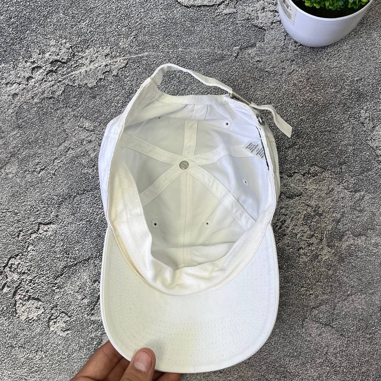 Nike Vintage White Nylon Nike Metal Swoosh Baseball Hat Cap Size ONE SIZE - 5 Thumbnail