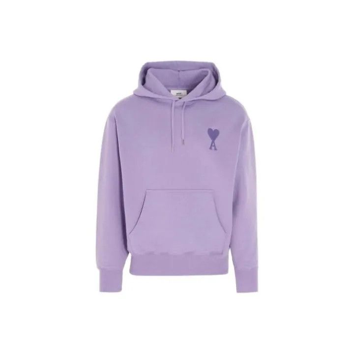 AMI AMIPARIS Purple Love Hoodie for Couples 0079 Size US XL / EU 56 / 4 - 1 Thumbnail