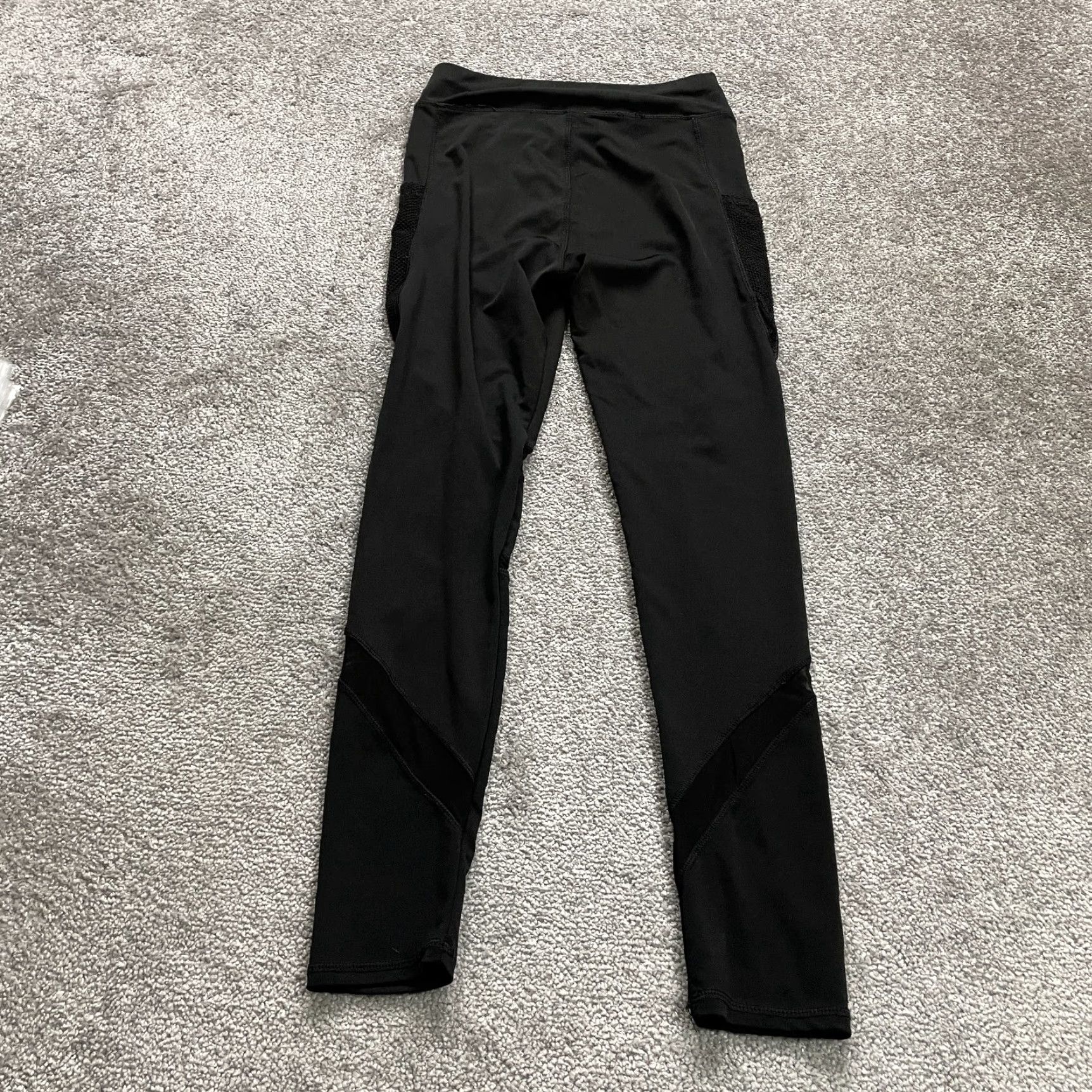Vintage VINTAGE Unbranded Compression Leggings Womens S/M Black High RiseActive Gym Yoga 25x26 Size 28" / US 6 / IT 42 - 2 Thumbnail