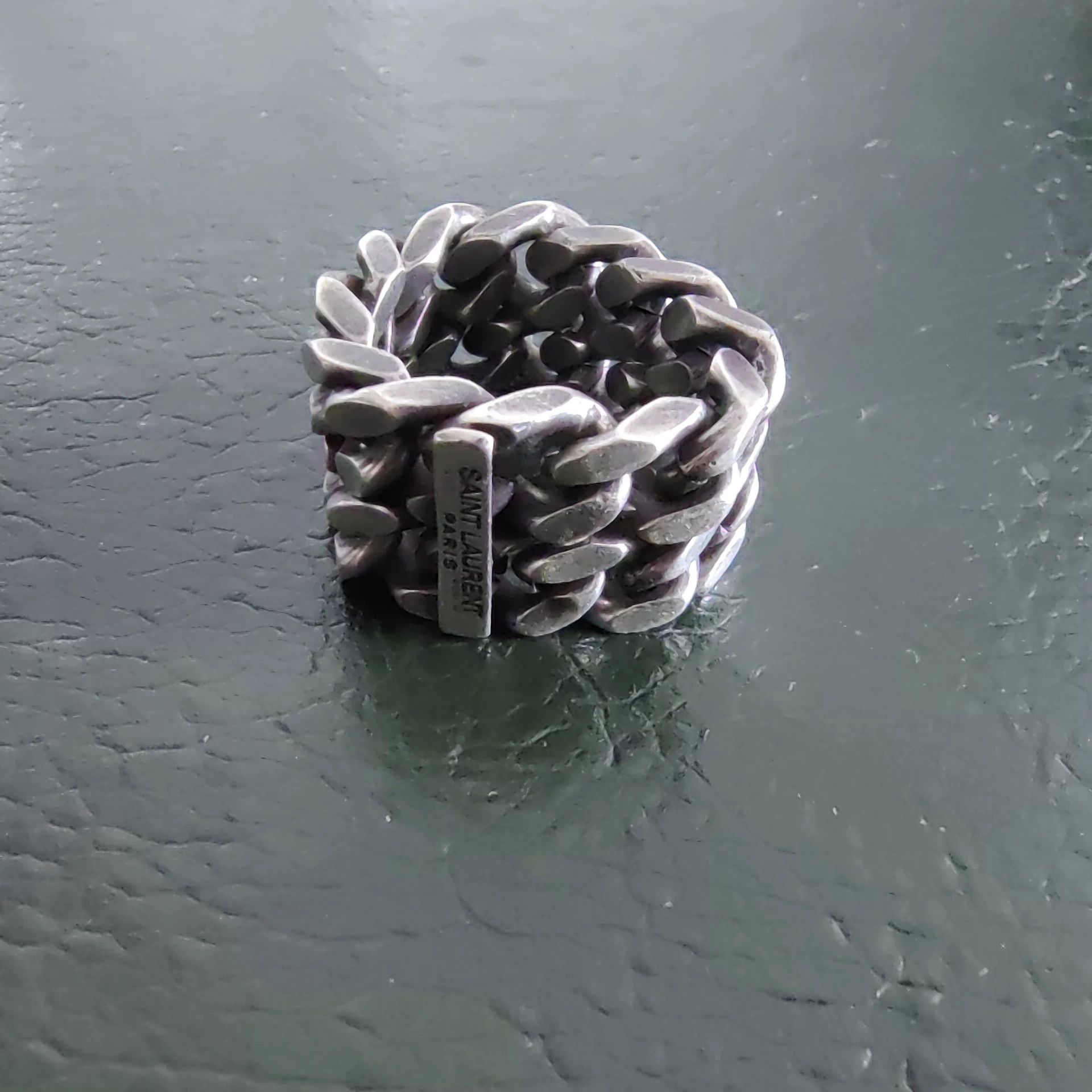 Saint Laurent Paris SLP 13fw chain ring 7.5 9.5/10 G-Dragon rare Size ONE SIZE - 3 Thumbnail