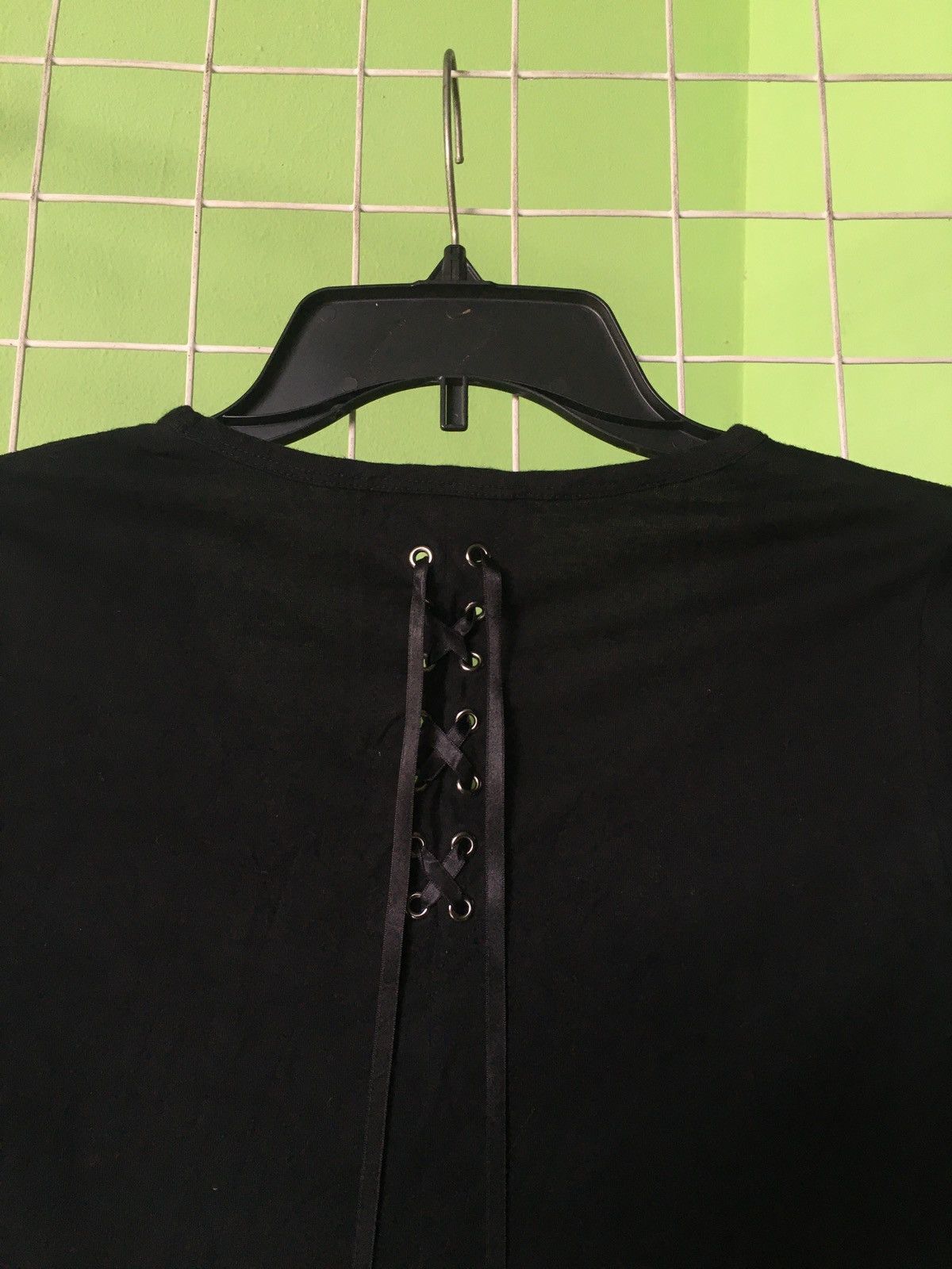 If Six Was Nine Black Peace Now Cross Lace Up Longsleeve Size M / US 6-8 / IT 42-44 - 4 Thumbnail