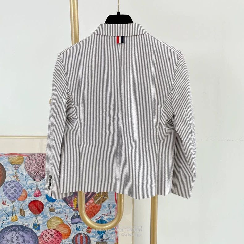Thom Browne Thom Browne Gray Striped Blazer Size 40 3 Size 40R - 2 Thumbnail