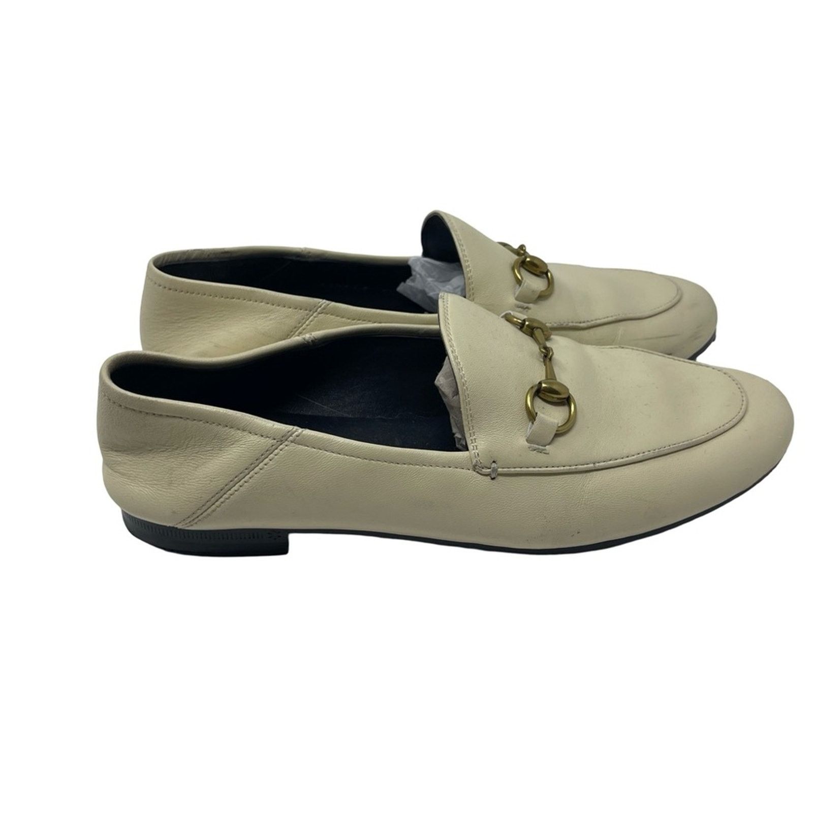 Gucci GUCCI Brixton Leather Horsebit Loafers in Mystic White 37.5 Size US 7.5 / IT 37.5 - 1 Thumbnail