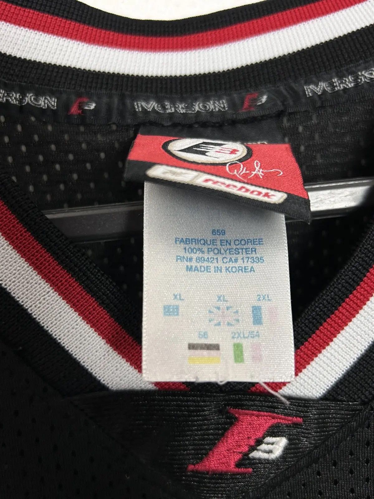 NBA 00s Vintage Allen Iverson I3 Sportswear Reebok NBA Jersey Size US XL / EU 56 / 4 - 8 Thumbnail