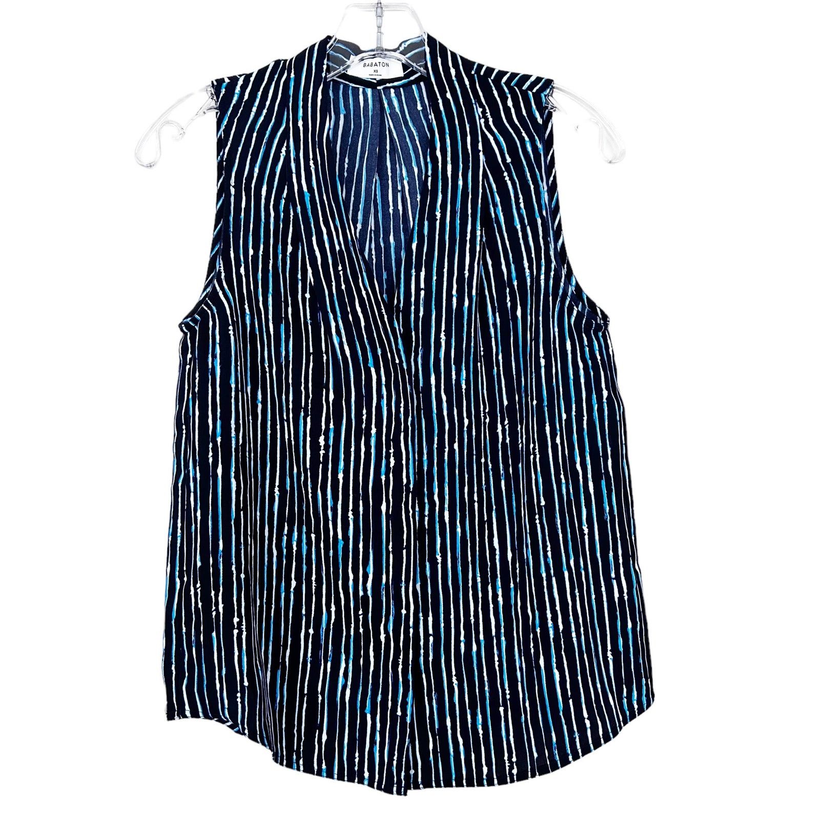 Other Babaton Blue Printed Tank Top Sleeveless Blouse Sz XS Size XS / US 0-2 / IT 36-38 - 1 Thumbnail