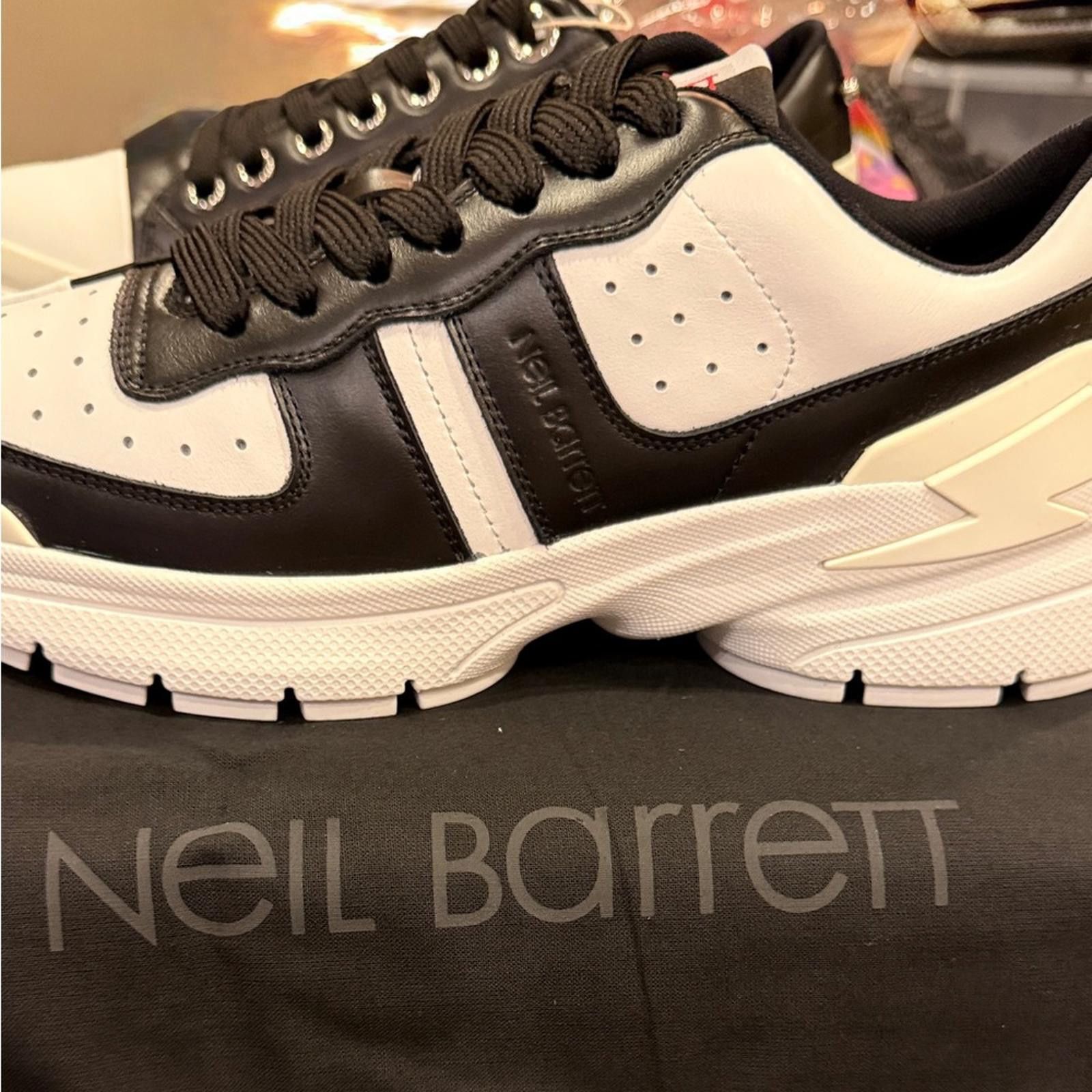 Neil Barrett Neil Barrett Hybrid Bolt 09Leather Sneakers Sz 8 Size US 8 / EU 41 - 1 Thumbnail