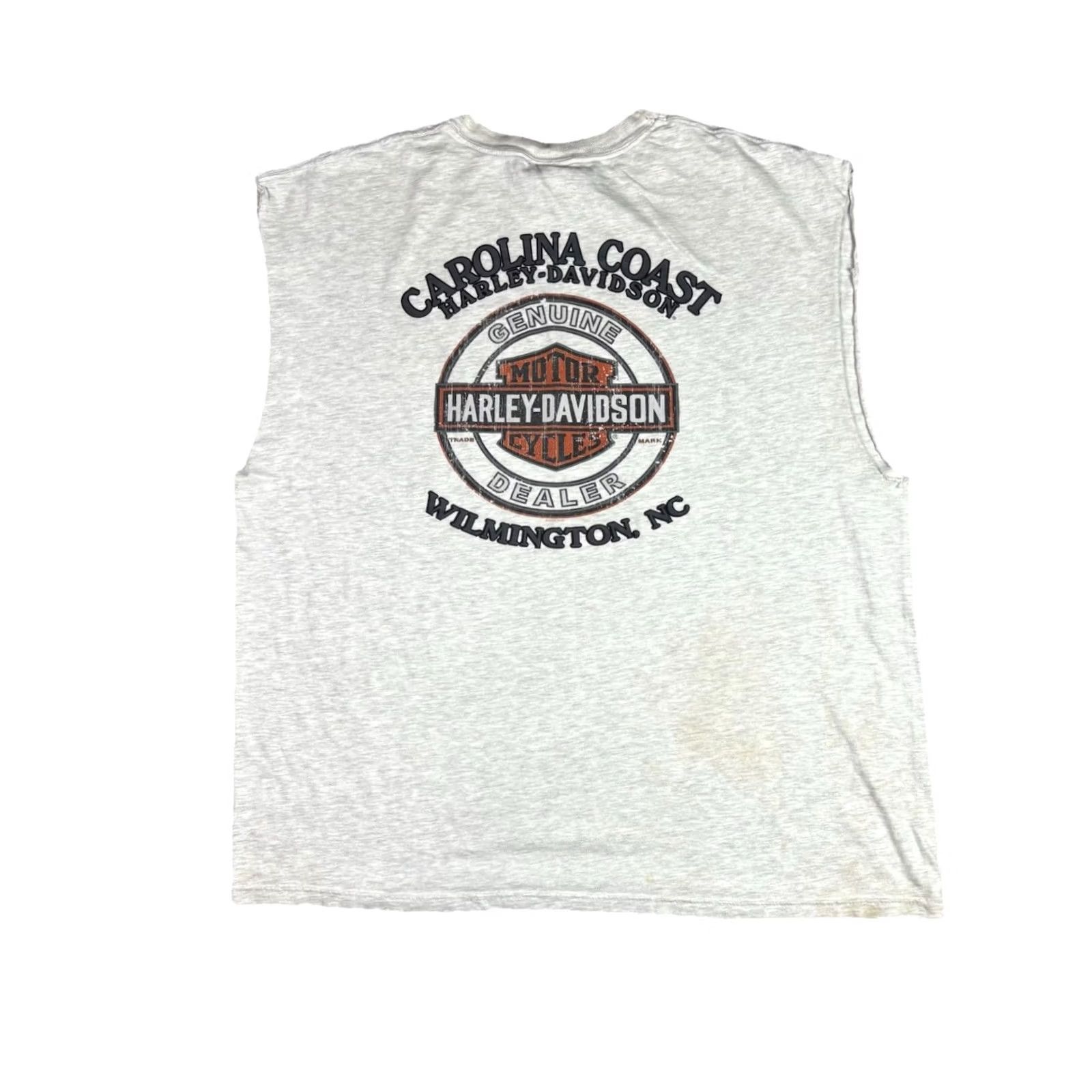 Harley Davidson VINTAGE Harley-Davidson Sleeveless Shirt Biker Double Sided Adult 2XL 2000s Size US XXL / EU 58 / 5 - 2 Thumbnail