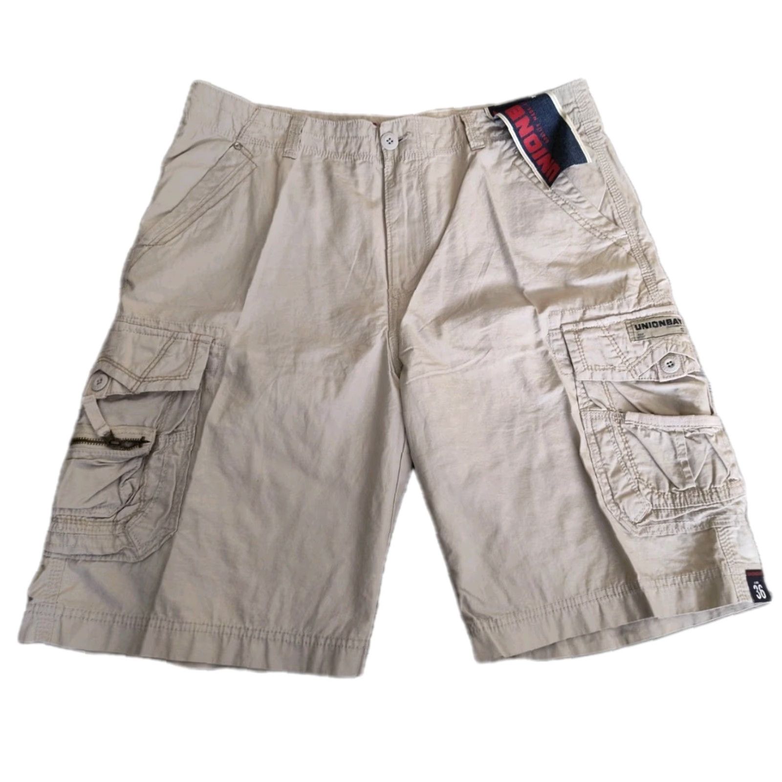 Vintage NWT Deadstock Y2K Unionbay Cargo Utility Tactical Shorts Khaki Mens Size 36 NEW Size US 36 / EU 52 - 2 Thumbnail