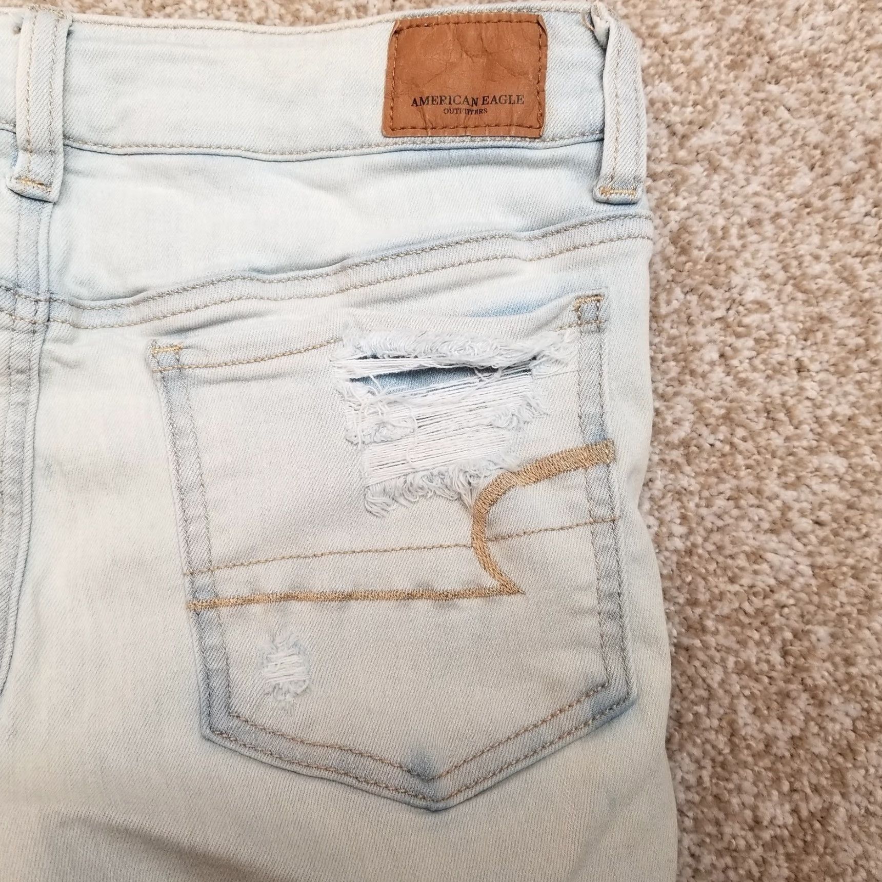 American Eagle Outfitters VINTAGE American Eagle Outfitters Jeans Cut Offs Women 6 Blue Denim NE(X)T Level Stretch Size 28" / US 6 / IT 42 - 5 Thumbnail