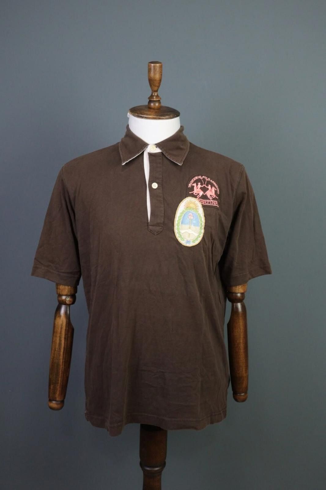 La Martina La Martina Brown Short Sleeve Polo Shirt Size XL Size US XL / EU 56 / 4 - 1 Thumbnail