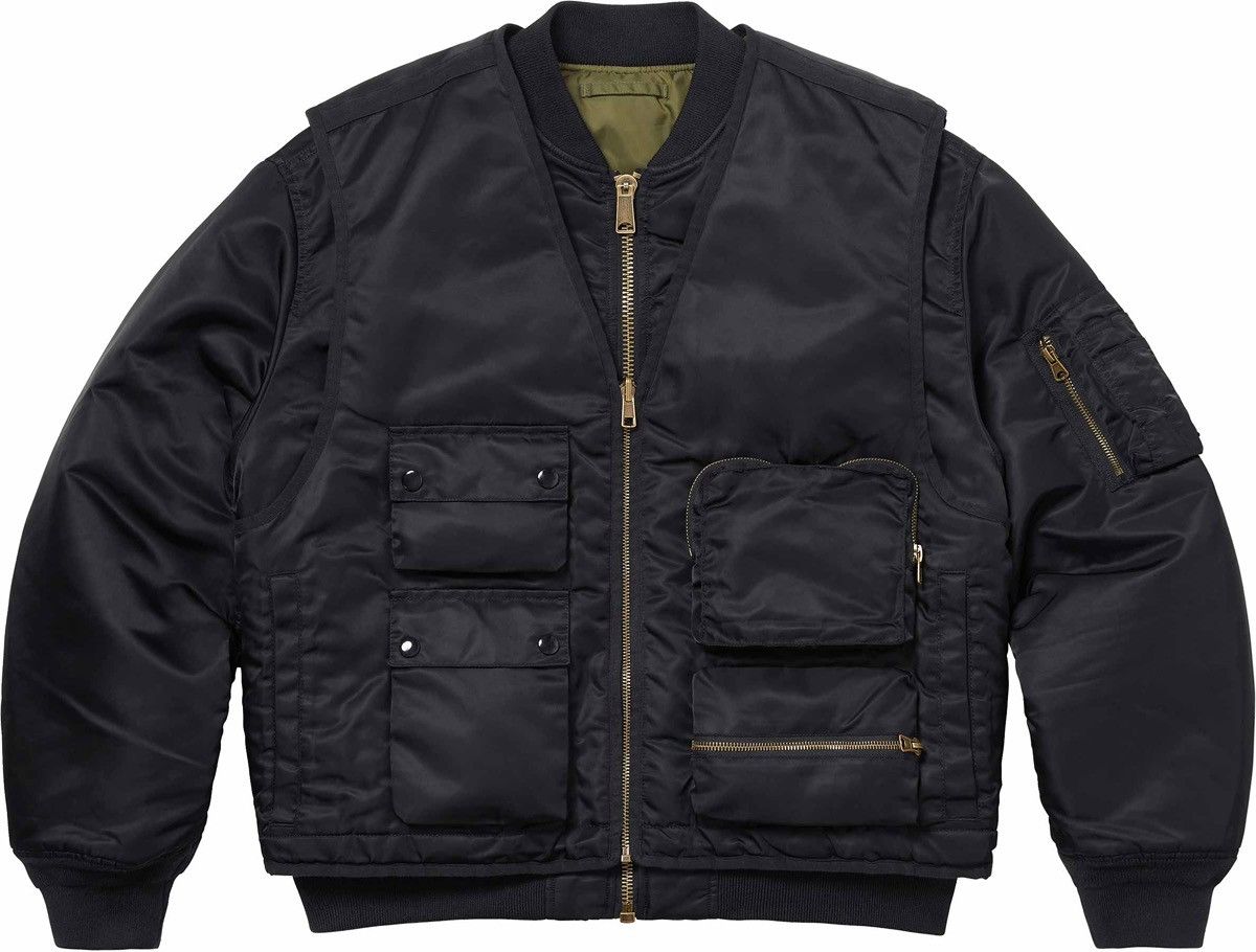 ジャケット・アウター supreme None MA-1 Jacket Black Supreme Reversible MA-1 Jacket | Black | FARFETCH