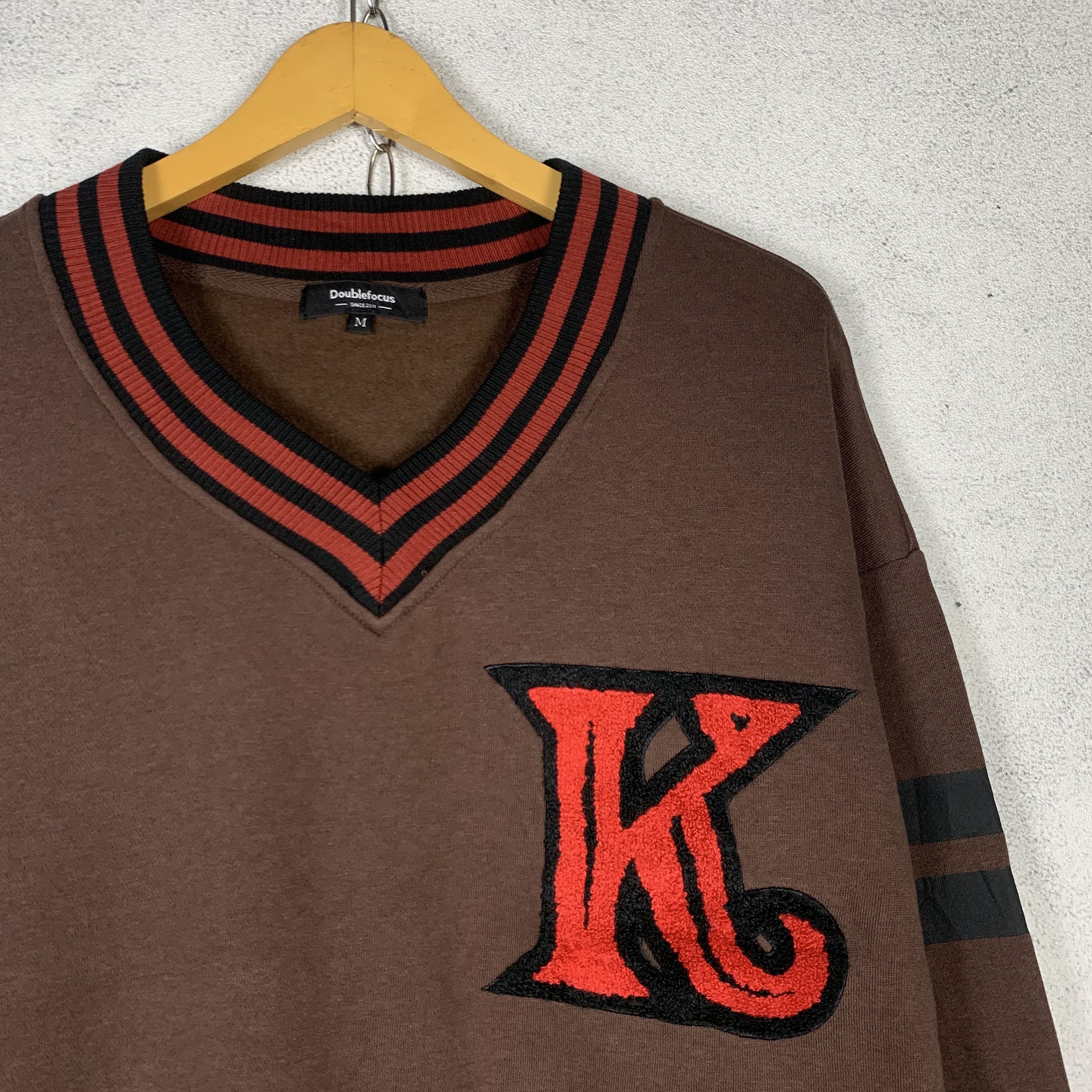 Japanese Brand Double Focus Japanese Brand Vneck Sweater Jumper Crewneck Size US M / EU 48-50 / 2 - 2 Thumbnail