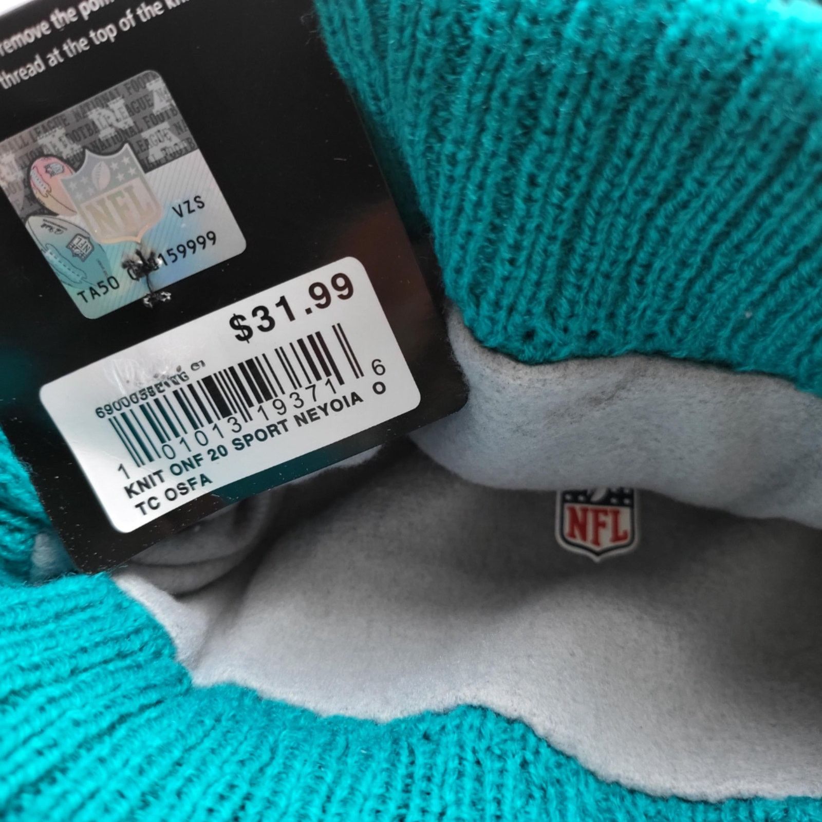 Other NWT Miami Dolphins Sports Knit Pom Beanie Fleece Lining Size ONE SIZE - 6 Thumbnail