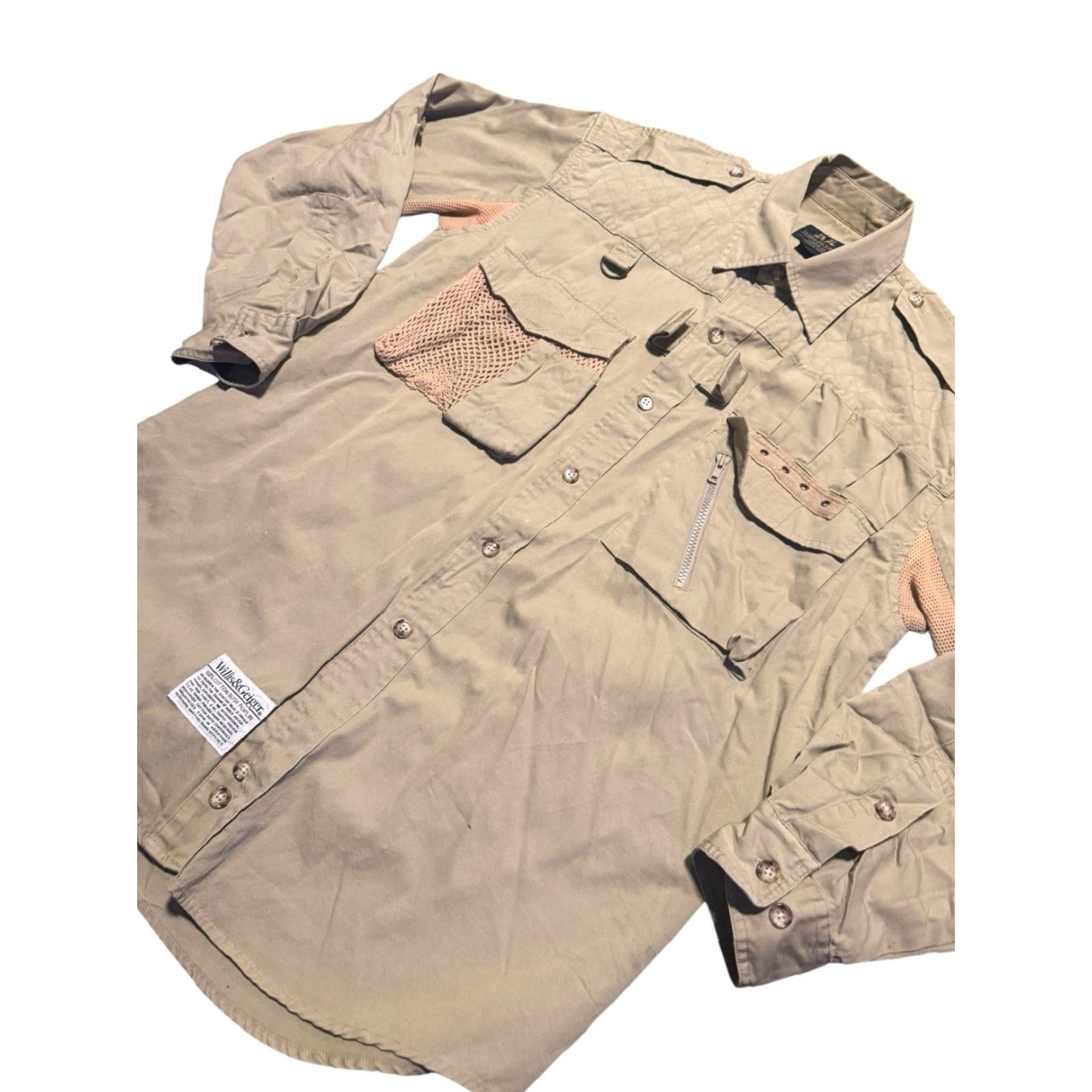 Vintage VINTAGE Willis & Geiger Tan Convertible Fishing Safari Vest Jacket Mens Medium Size US M / EU 48-50 / 2 - 4 Thumbnail
