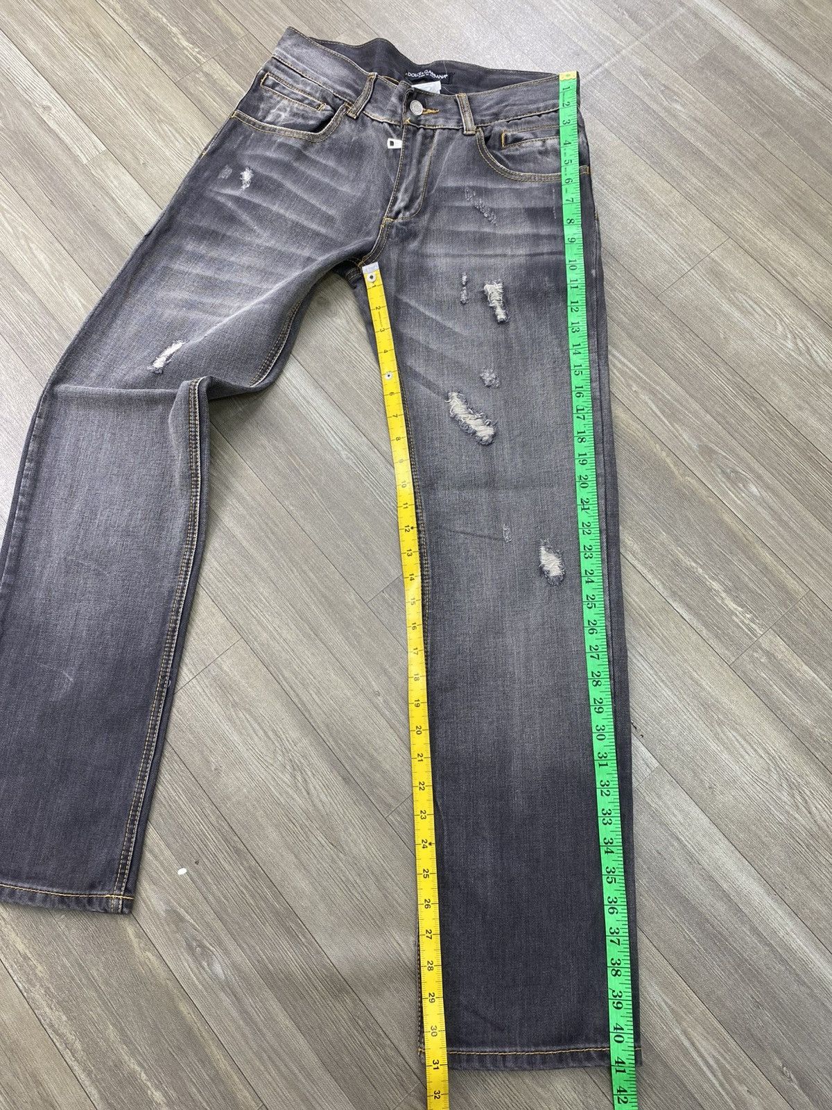 2000s Dolce & Gabbana Distressed Faded Punk Straight Jeans