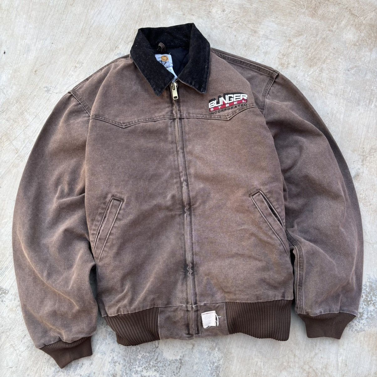Carhartt Vintage 00s Sunfaded Carhartt Santa Fe Jacket J14 CHT Size US L / EU 52-54 / 3 - 2 Thumbnail