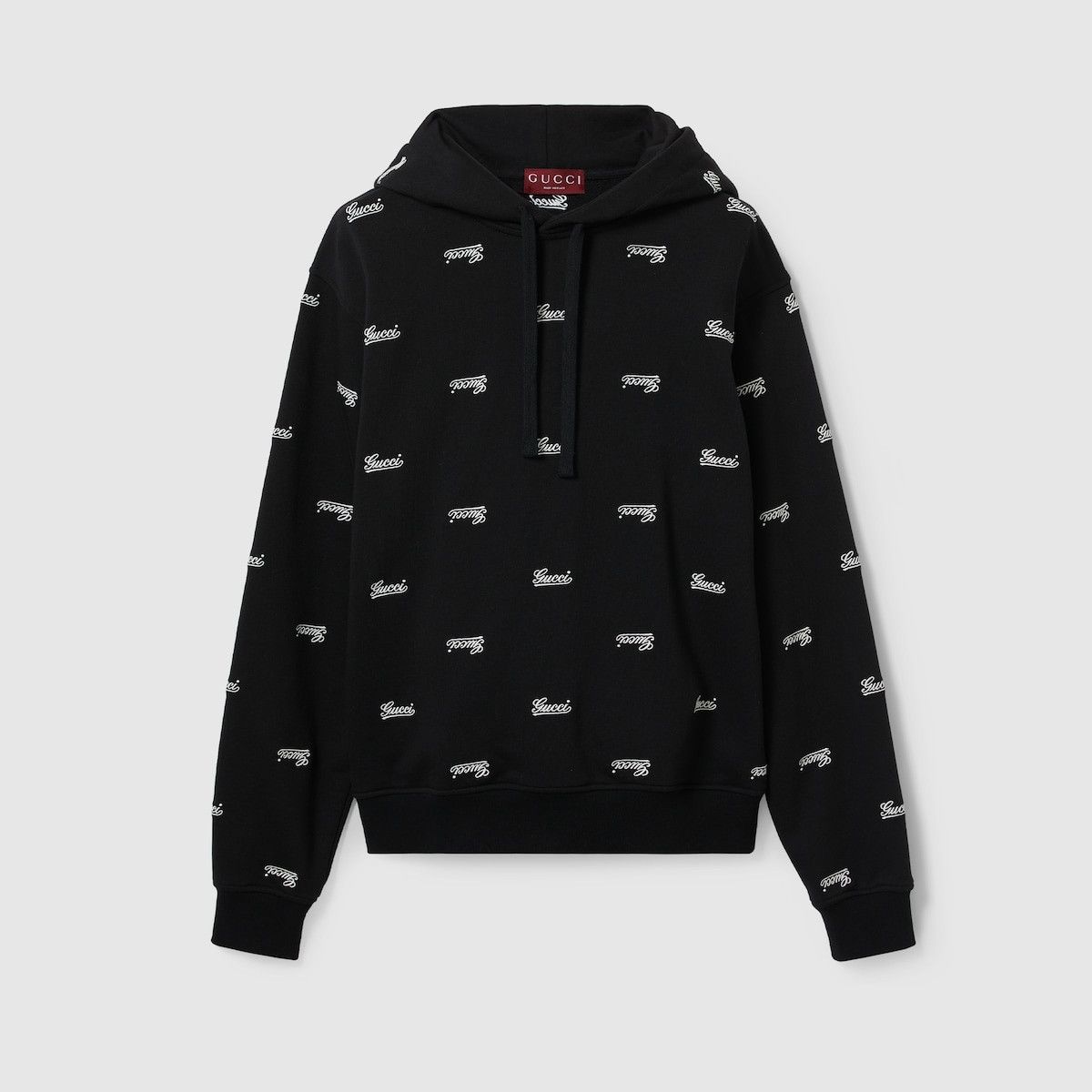 Gucci o1s1wg111025 Cotton Jersey Hooded Sweatshirt in Black Size US XL / EU 56 / 4 - 1 Thumbnail