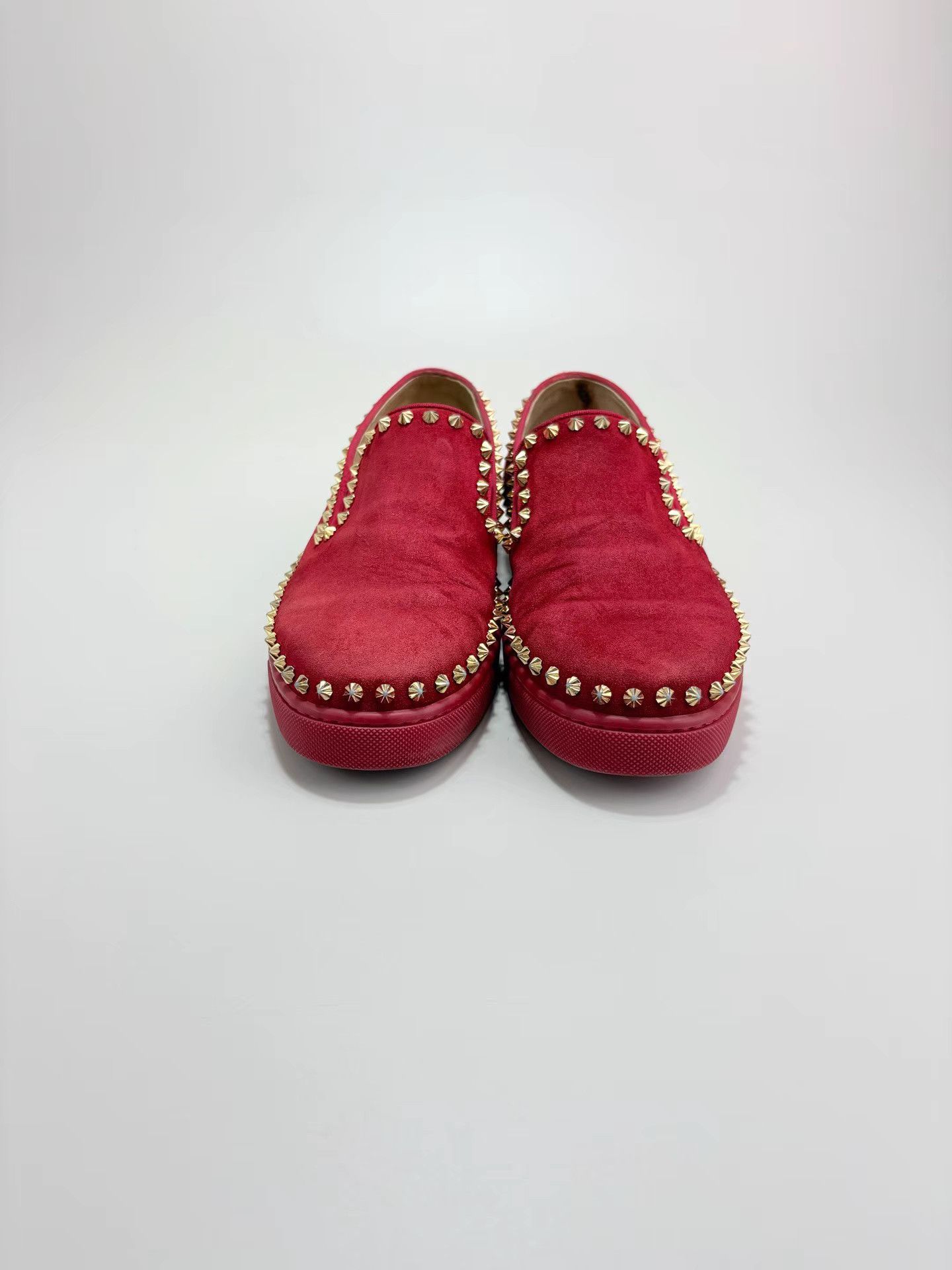 Christian Louboutin CHRISTIAN LOUBOUTIN CL Red Rivet Sneakers K1 Size US 6.5 / EU 39-40 - 2 Thumbnail