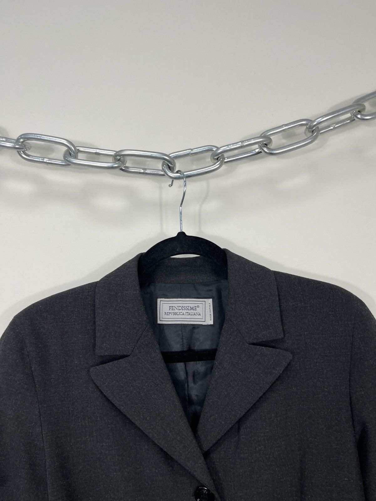 Fendi Fendissime Luxury Grey Viscose Fendi Blazer Jacket Size M / US 6-8 / IT 42-44 - 4 Thumbnail