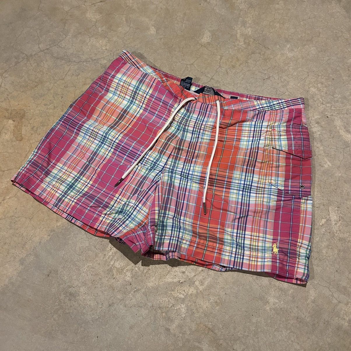 Polo Ralph Lauren × Vintage Crazy Vintage 90s Polo Ralph Lauren Madras Plaid Shorts Size US 32 / EU 48 - 2 Thumbnail