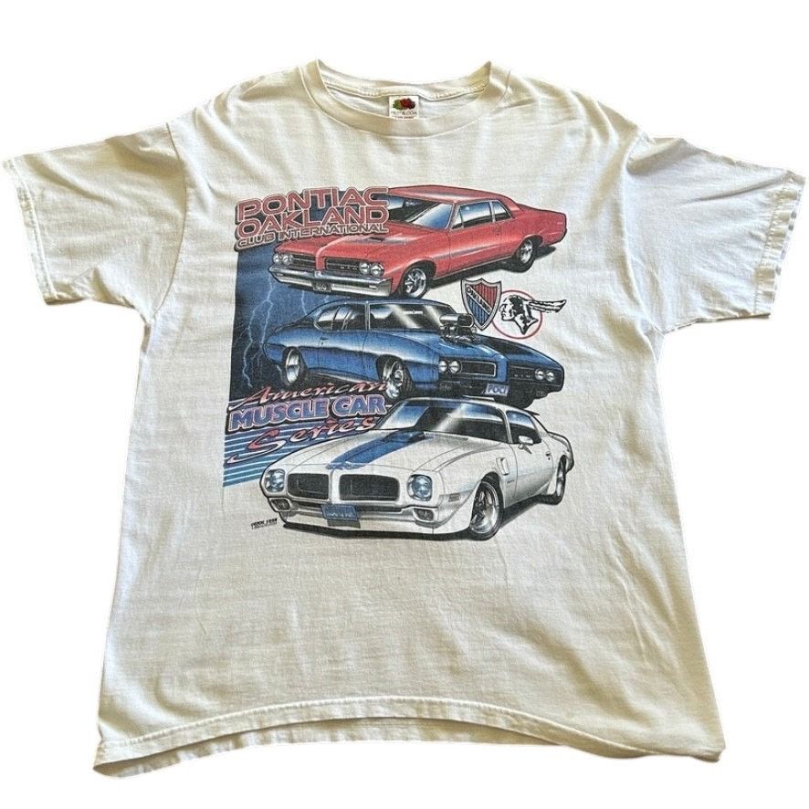 Vintage Vintage 1996 Pontiac Oakland Club American Muscle Car Tee Size US L / EU 52-54 / 3 - 3 Thumbnail