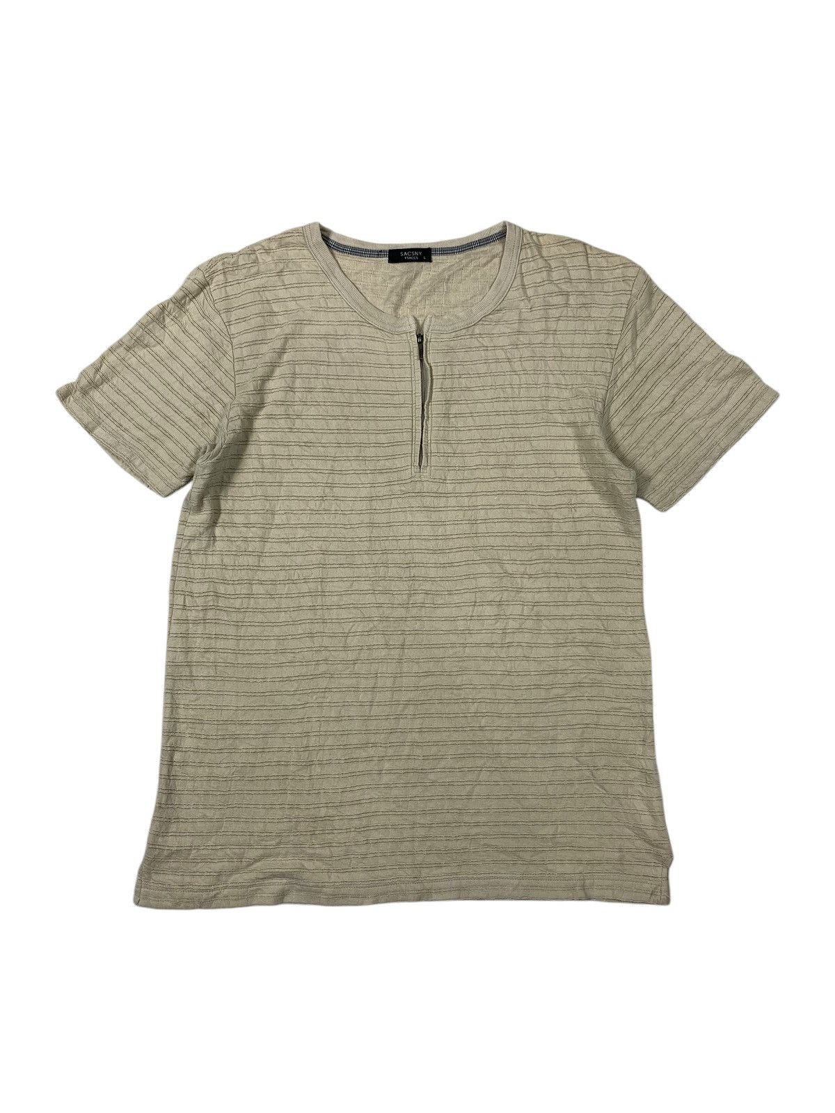 Japanese Brand × Vintage × Yohji Yamamoto Sacsny yohjiyamamoto HALFZIP shortsleeve Size US L / EU 52-54 / 3 - 1 Thumbnail