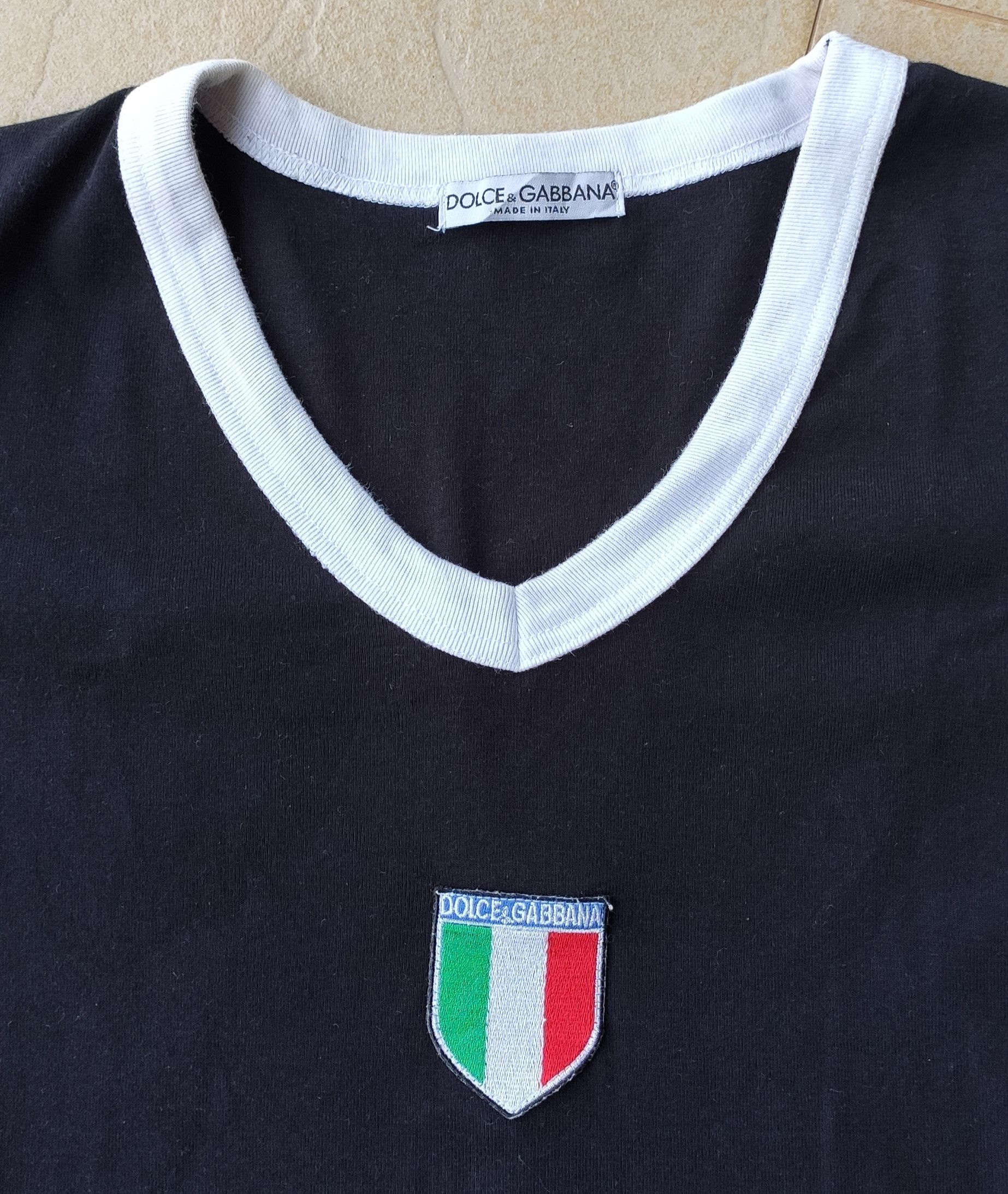 Dolce & Gabbana Dolce and Gabbana V Neck Ringer Small Size Tee Size S / US 4 / IT 40 - 3 Thumbnail