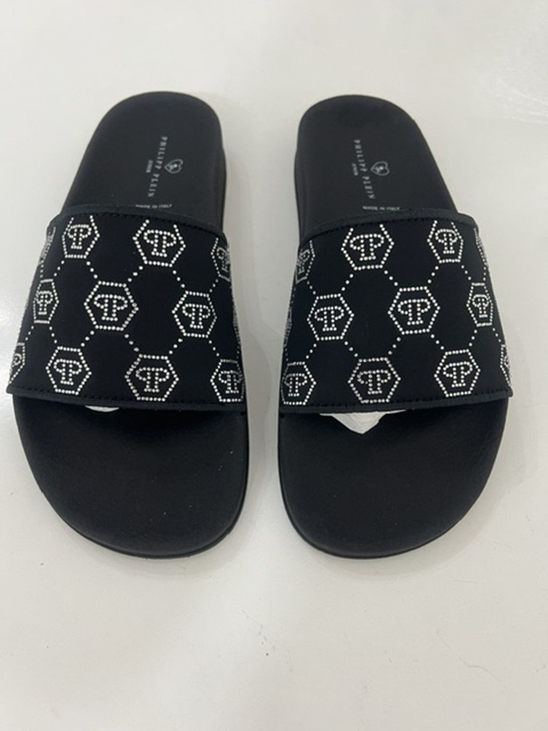 Philipp Plein PHILIPP PLEIN-SLIDE SANDALS WITH RHINESTONE,SATIN SIZE 40 EU Size US 8 / IT 38 - 2 Thumbnail