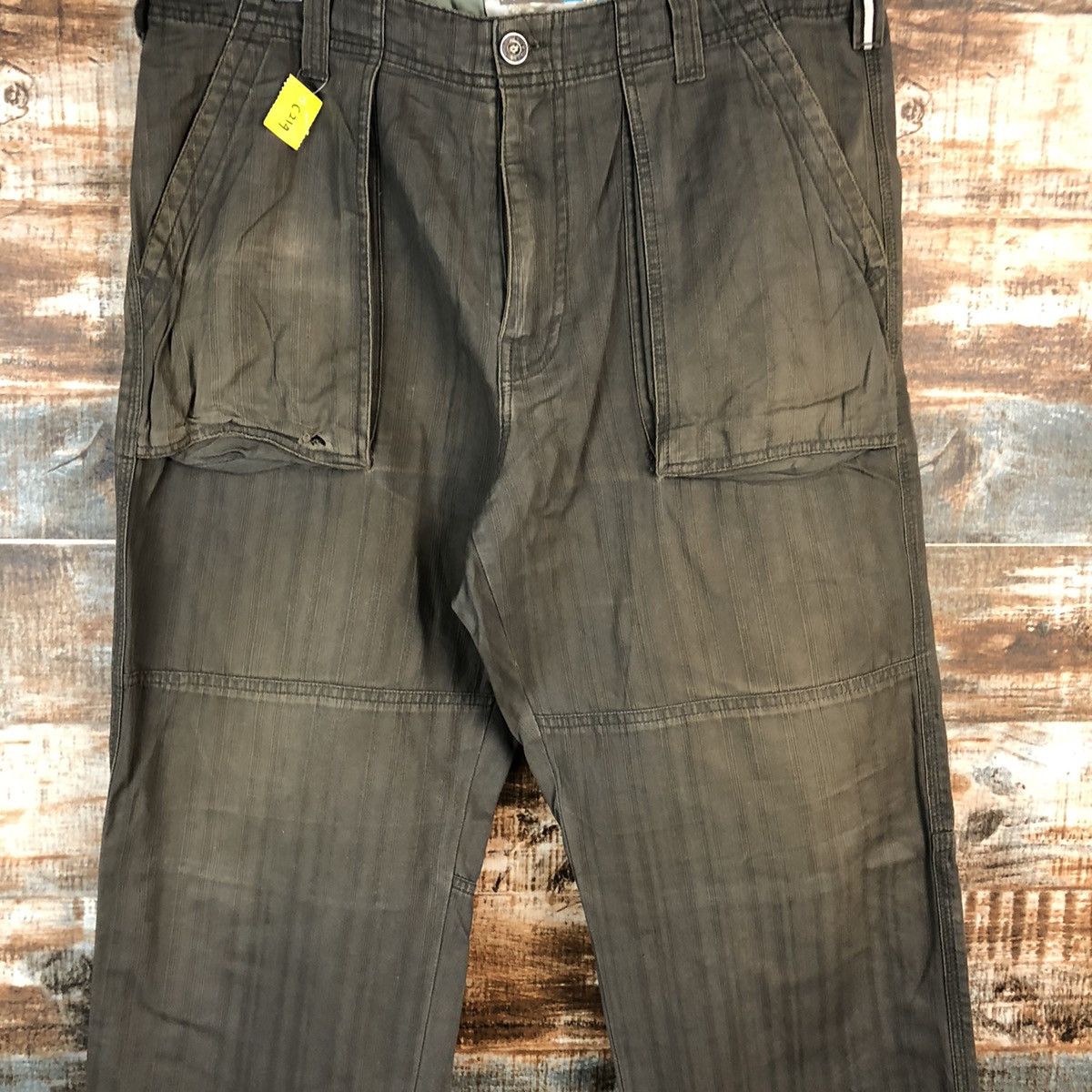 Japanese Brand DL Russ K Brown Cargo vintage Casual Pants #C214 Size US 33 - 5 Thumbnail