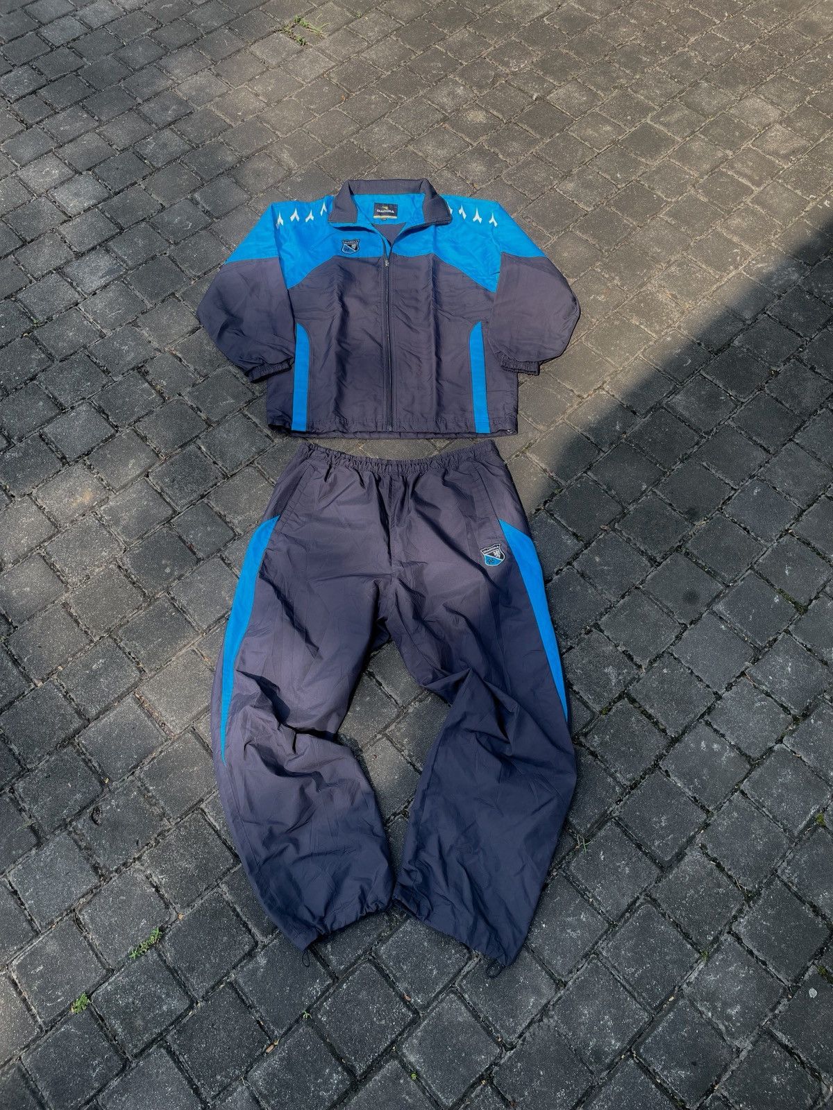 Diadora Diadora 90s Full Tracksuit - Blue Navy Retro Sportswear 1996 Size US XL / EU 56 / 4 - 2 Thumbnail