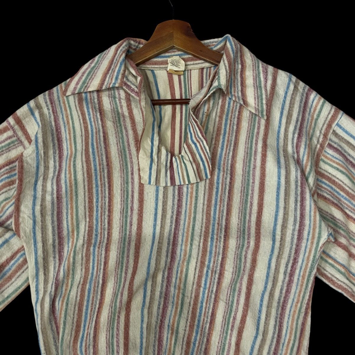 Japanese Brand Vintage 80s Unbranded Collared Sweatshirt Size L / US 10 / IT 46 - 2 Thumbnail
