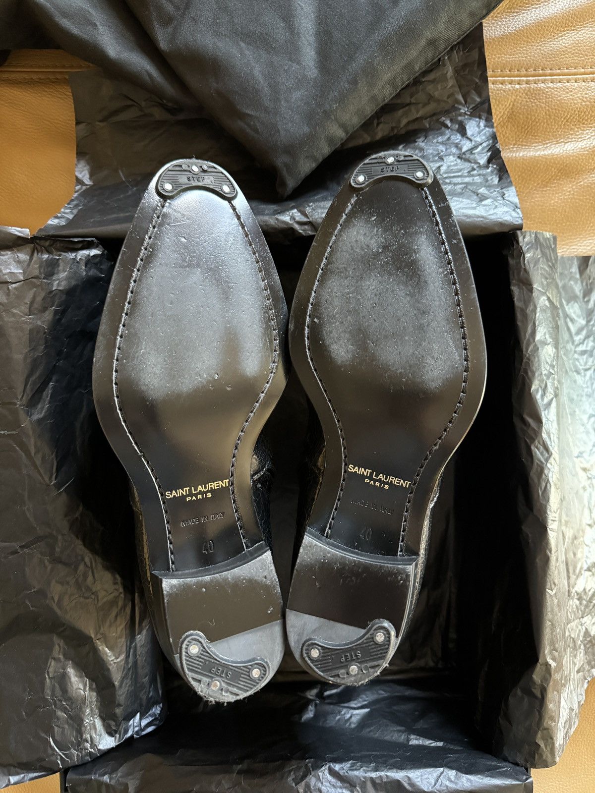 Saint Laurent Paris Saint Laurent Wyatt Metal Crack Crinkled 40 Size US 7 / EU 40 - 5 Thumbnail