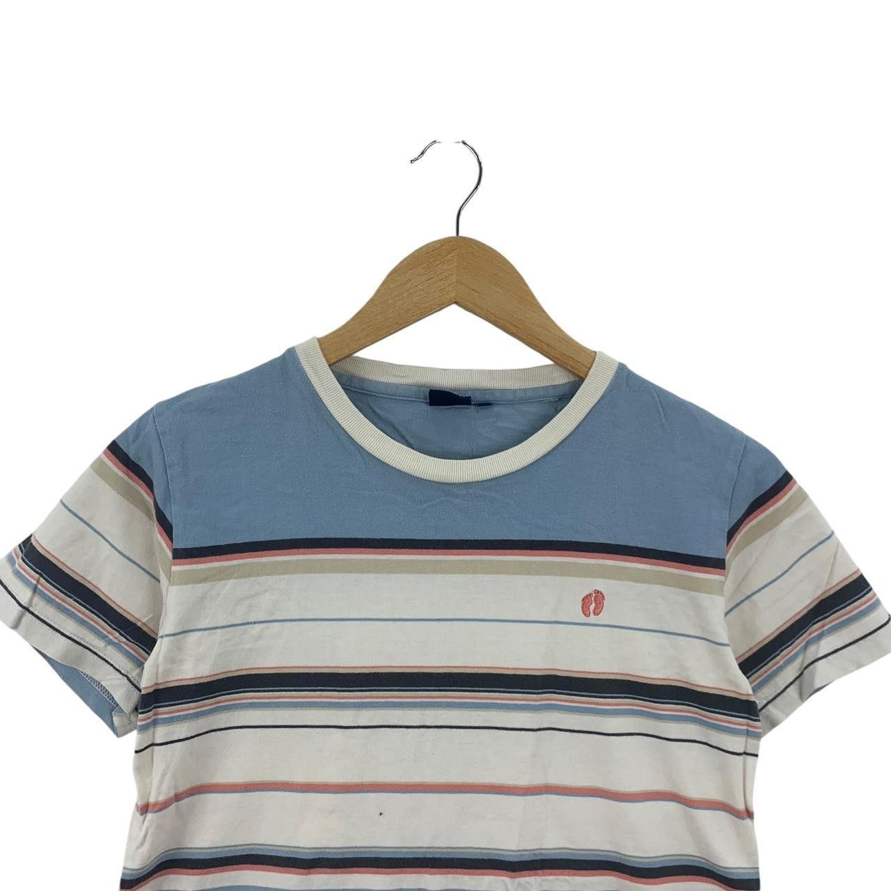 Hang Ten Vintage 90’ HANG TEN HAWAII Striped Foot Logo Tee Shirt Size M / US 6-8 / IT 42-44 - 2 Thumbnail