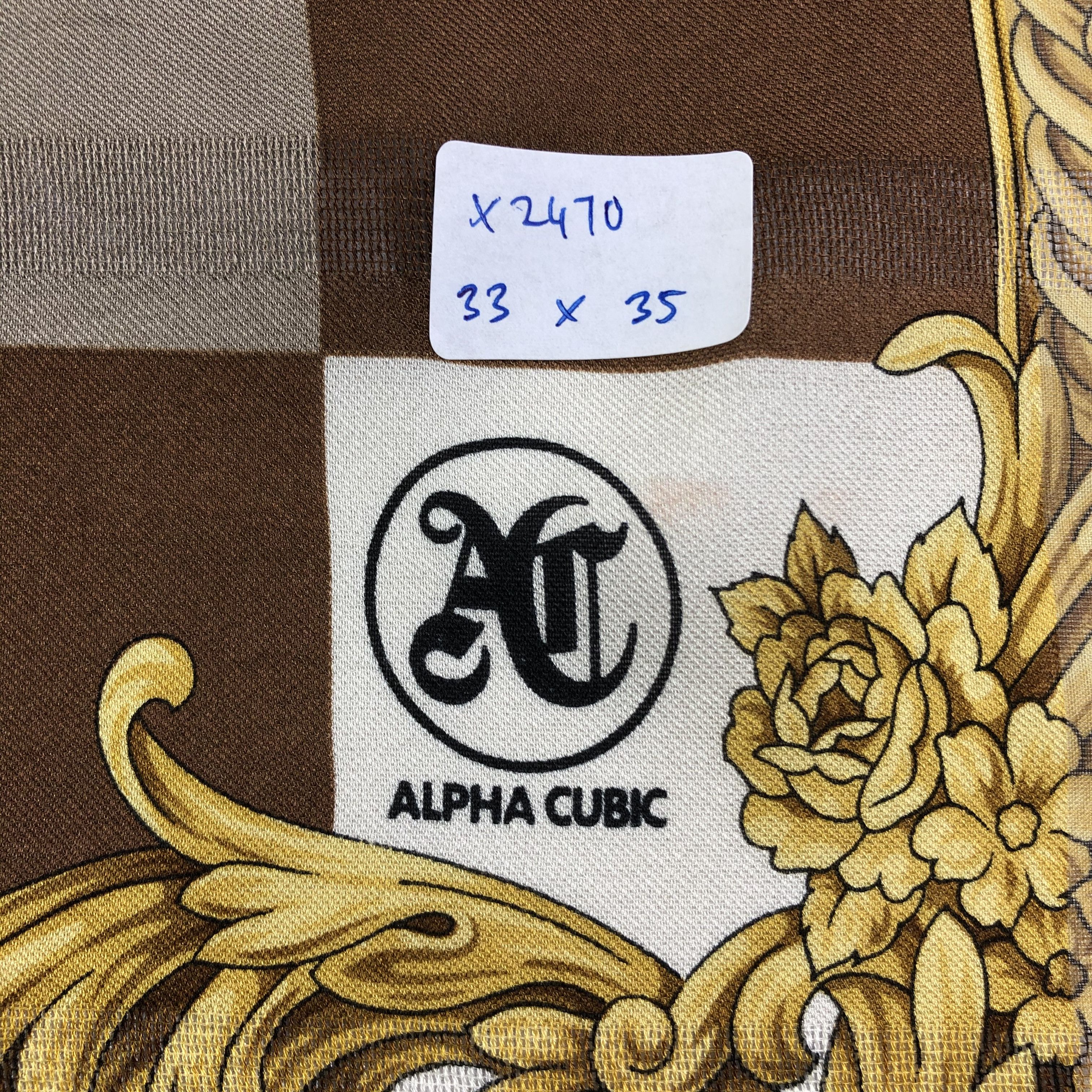 Vintage Vintage Alpha Cubic Silk Scarf Size ONE SIZE - 5 Thumbnail