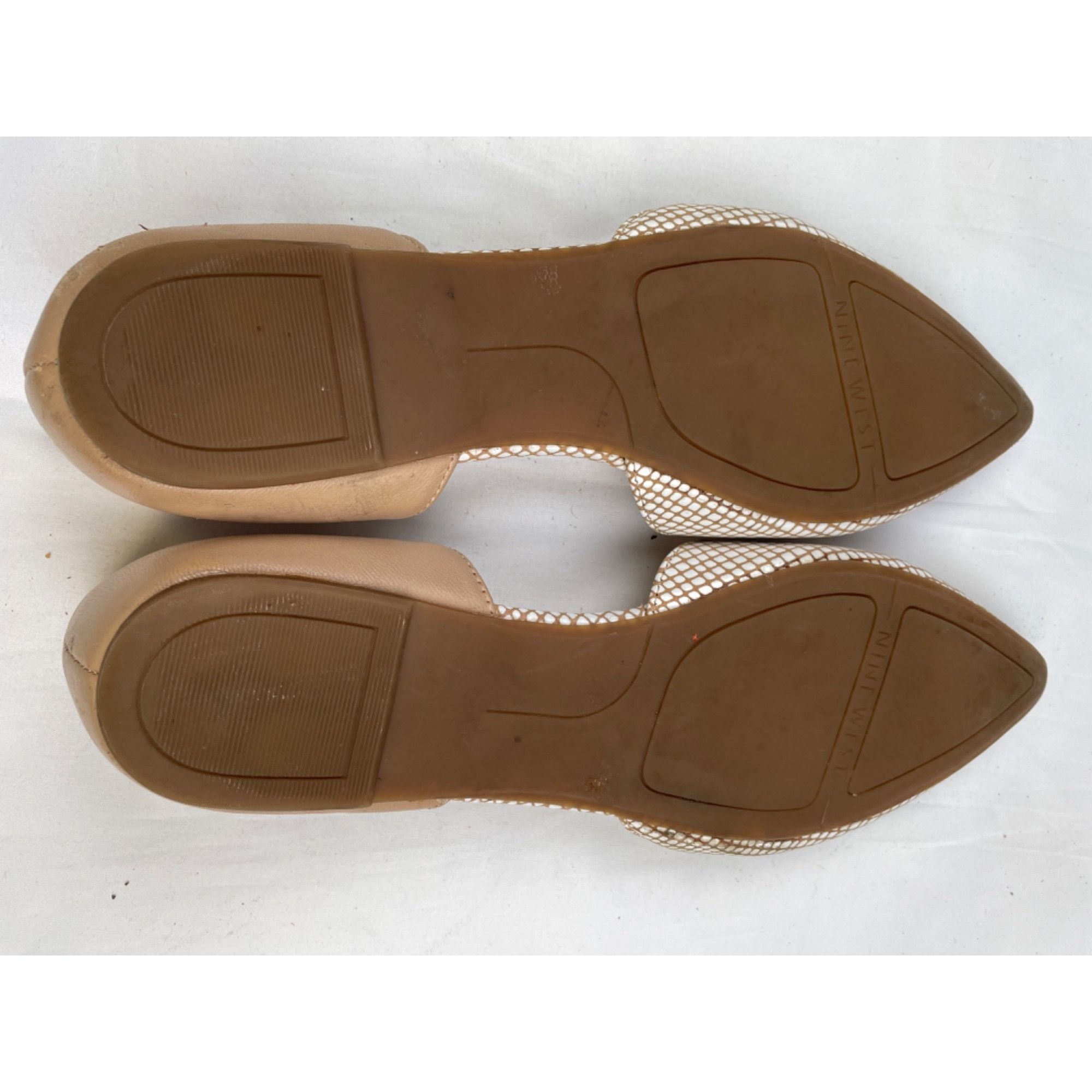Nine West Nine West Women's Starship Leather Tan Point Toe Flats/Shoes Size US 7.5 / IT 37.5 - 6 Thumbnail