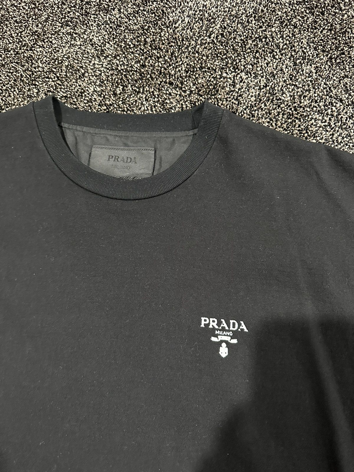 Prada Prada Jersey & Re-Nylon Logo Black T-Shirt Size US XL / EU 56 / 4 - 7 Thumbnail