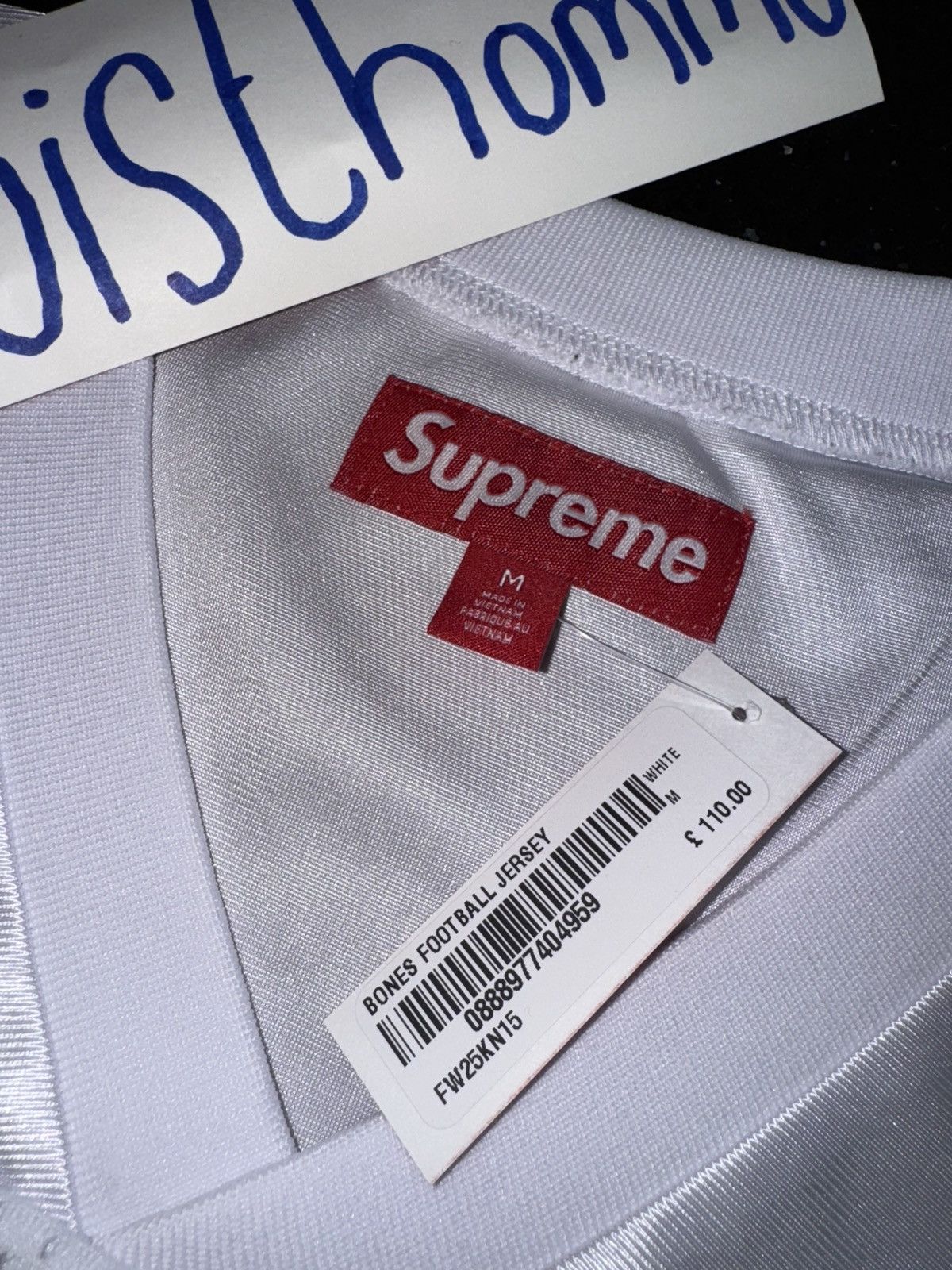 Supreme Supreme Bones White Football Jersey Fw25 Size US M / EU 48-50 / 2 - 10 Thumbnail