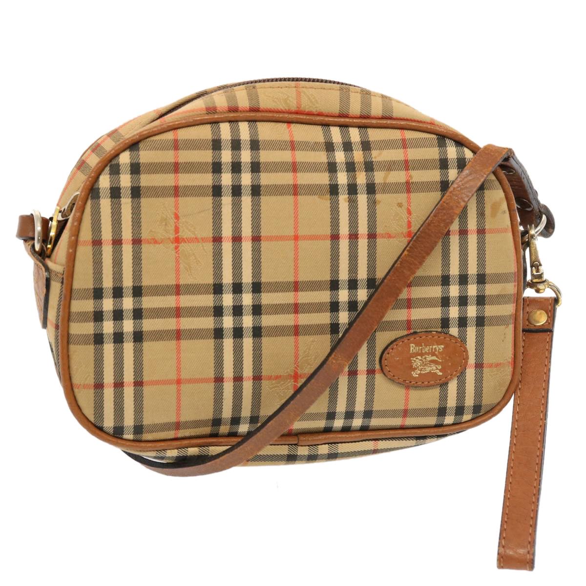 Burberry Nova Check Beige Synthetic Shoulder Bag (Pre-Owned) Size ONE SIZE - 1 Thumbnail
