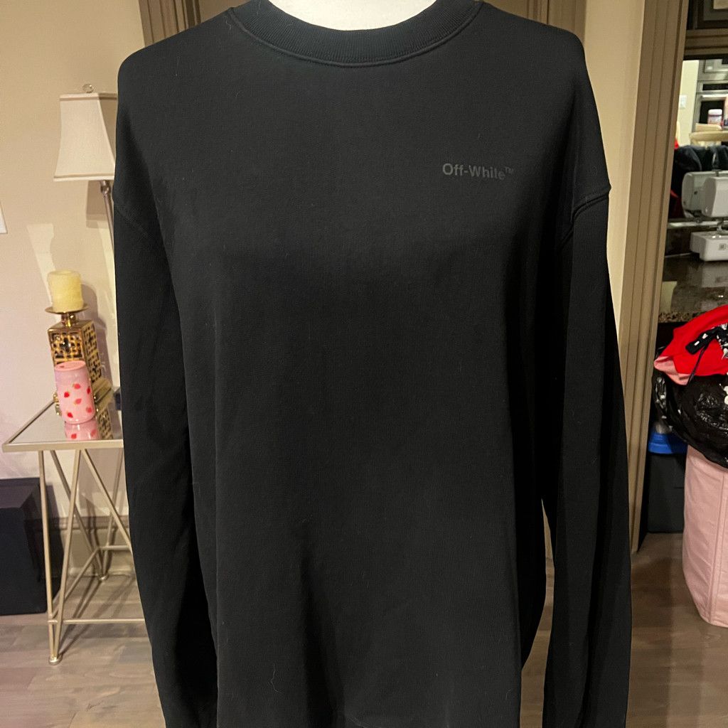 Japanese Brand Off-White Diag Tab crew-neck sweatshirt Size US XL / EU 56 / 4 - 8 Thumbnail
