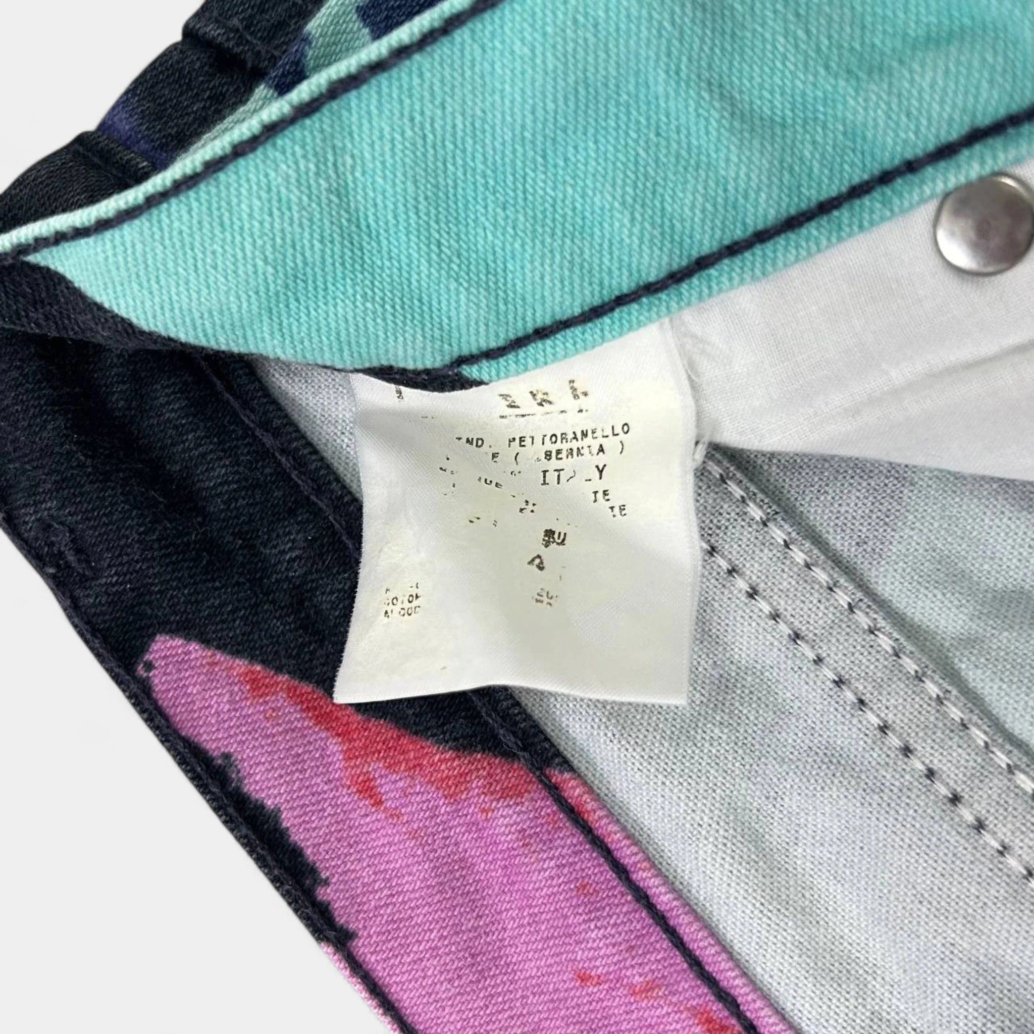 Just Cavalli Just Cavalli 2000s Floral Multicolor Flared Denim Pants Size US 28 / EU 44 - 8 Thumbnail
