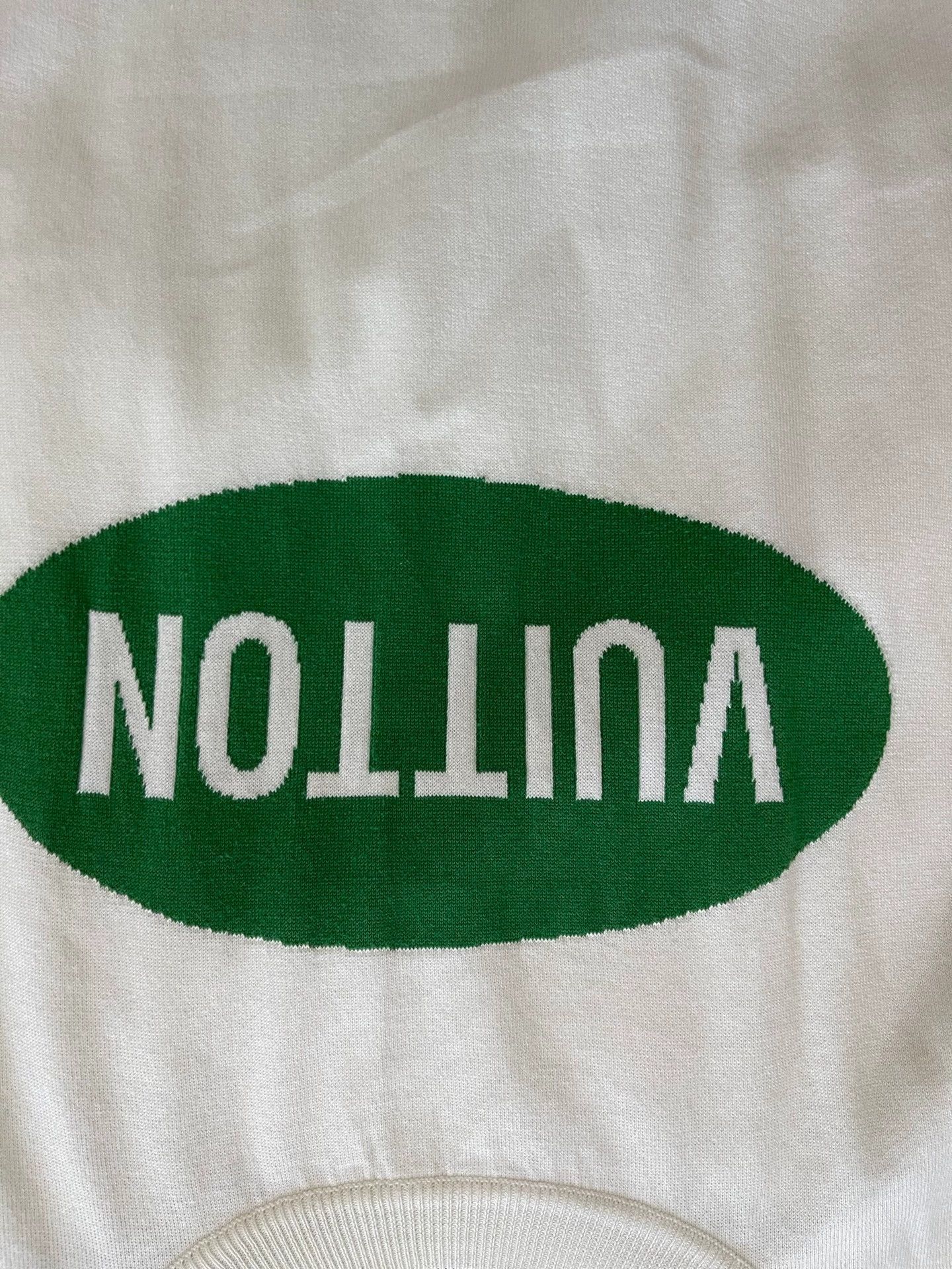 Louis Vuitton LV New White Knit Logos Tee L (Worn Few Times) Size US L / EU 52-54 / 3 - 3 Thumbnail