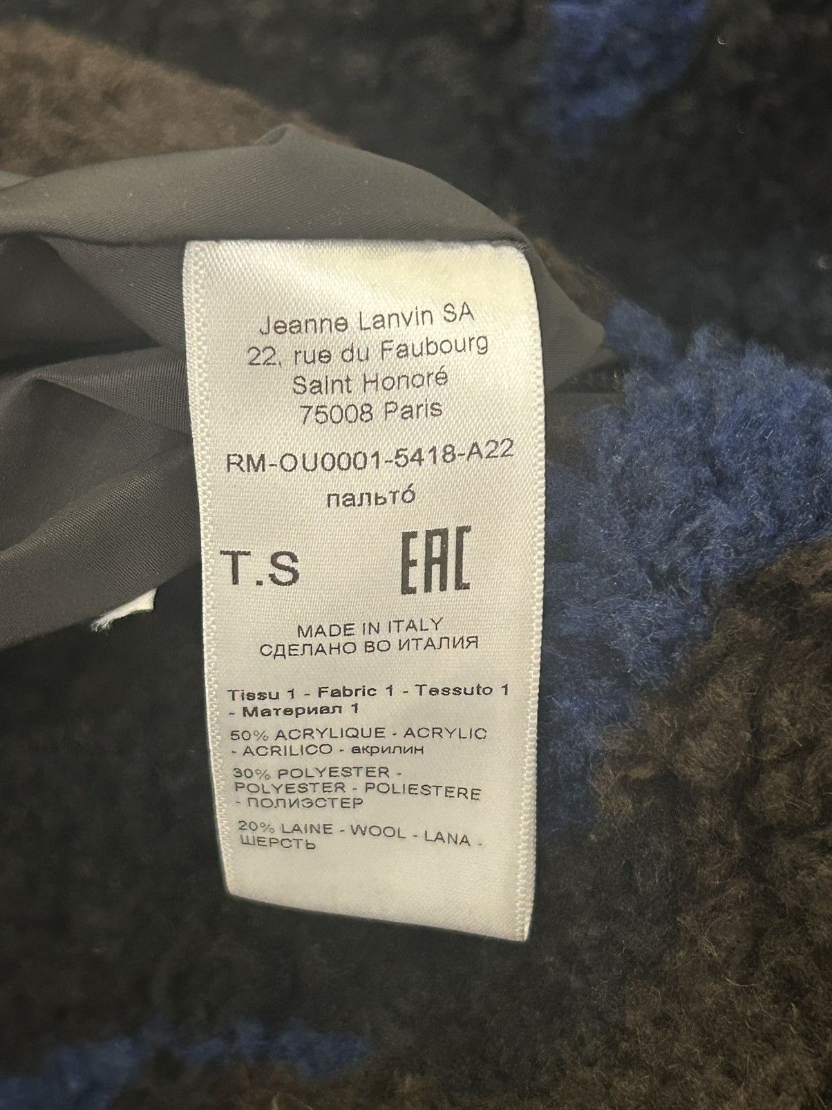 Lanvin Lanvin Reversible Sherpa Size US XL / EU 56 / 4 - 14 Thumbnail