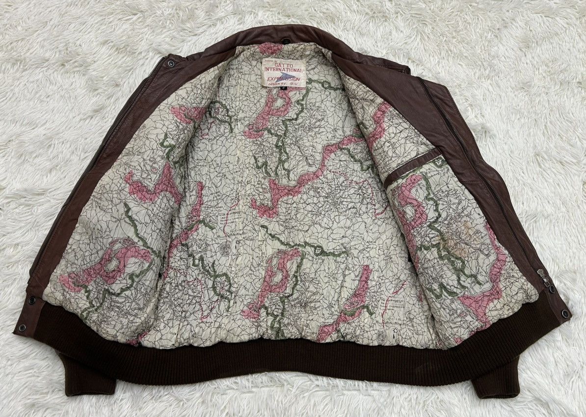 Genuine Leather × Vintage Gatto International Cow-Hide Leather Jacket Size US M / EU 48-50 / 2 - 6 Thumbnail