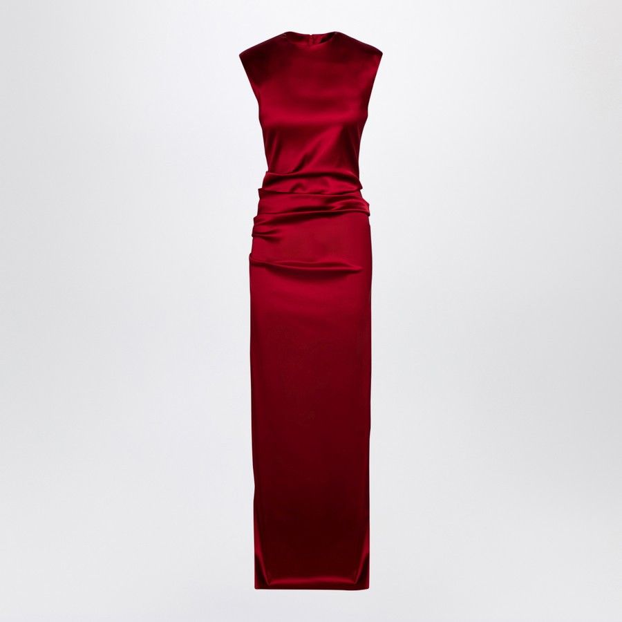 Max Mara o1d2blof0824 Long Sleeveless Dress in Red Size S / US 4 / IT 40 - 1 Thumbnail