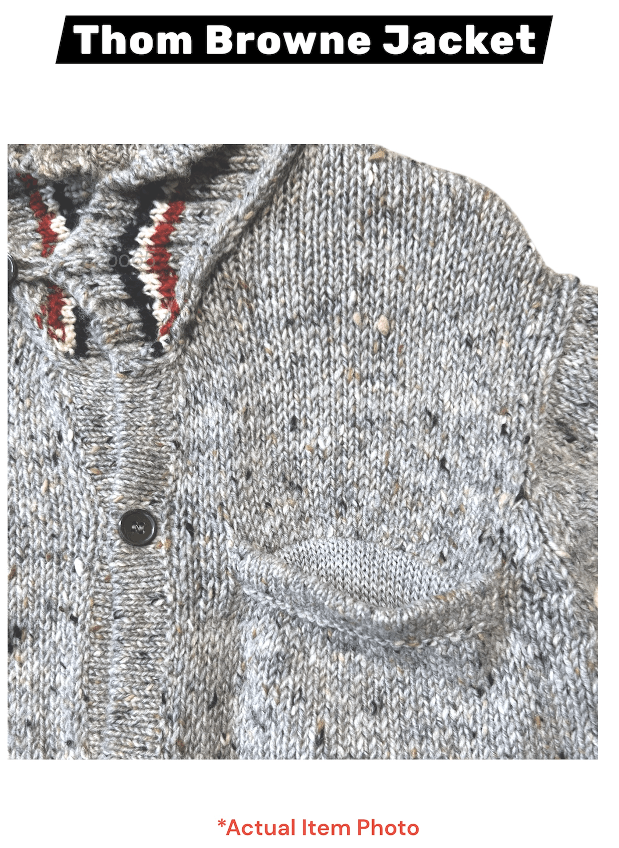 Thom Browne THOM BROWNE » Iconic 4-Bar Wool Cardigan Jacket // Grey Size US S / EU 44-46 / 1 - 9 Thumbnail