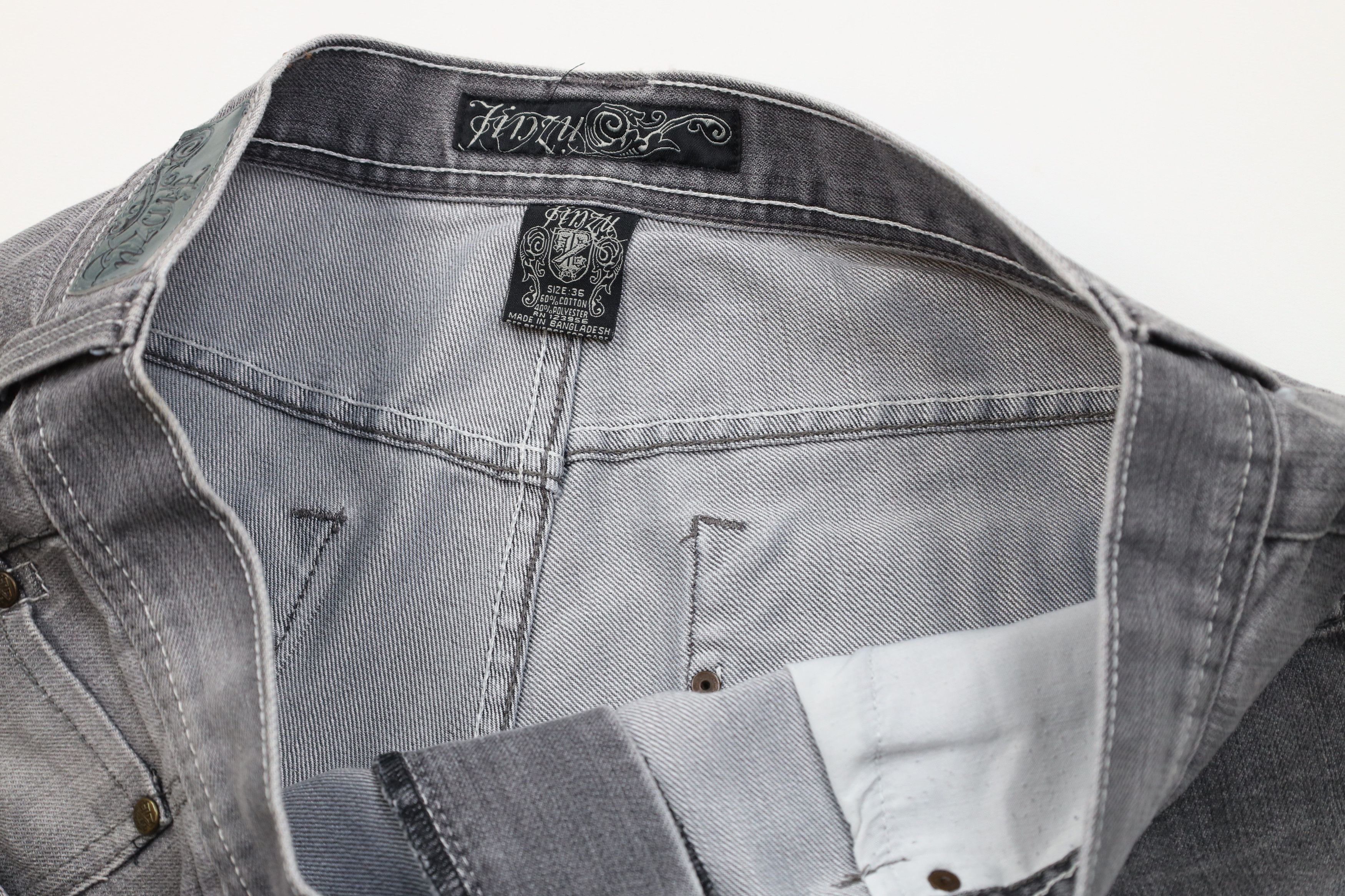 Vintage Vintage 90s Y2K Streetwear Baggy Fit Denim Jean Shorts Gray Size US 36 / EU 52 - 8 Thumbnail