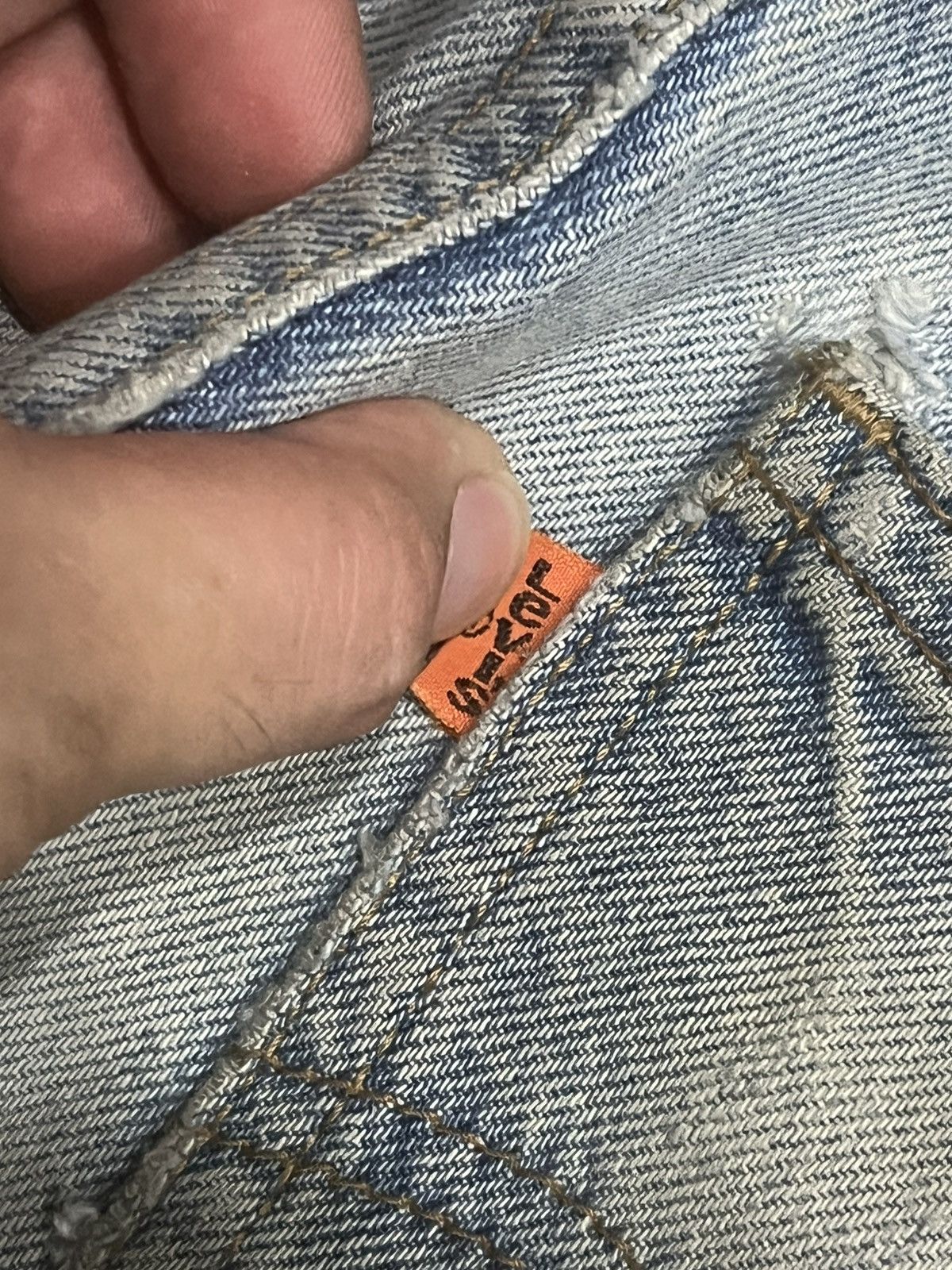 Levi's Vintage Levi’s 610 Orange Tab Light Washed Frayed Leg Jeans Size US 31 - 10 Thumbnail