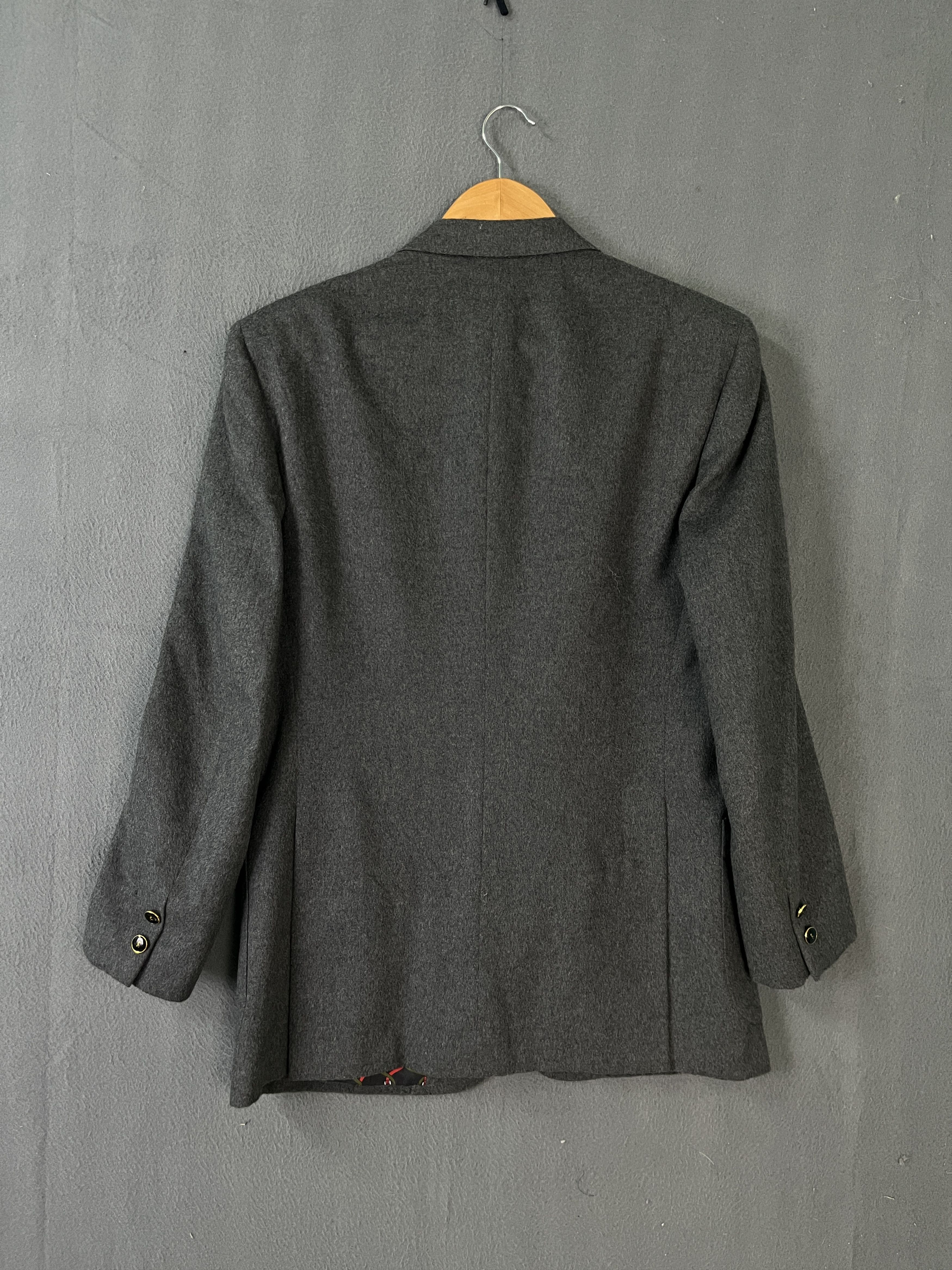 Roberta di Camerino Wool and Cashmere Grey Blazer Size 40R - 2 Thumbnail