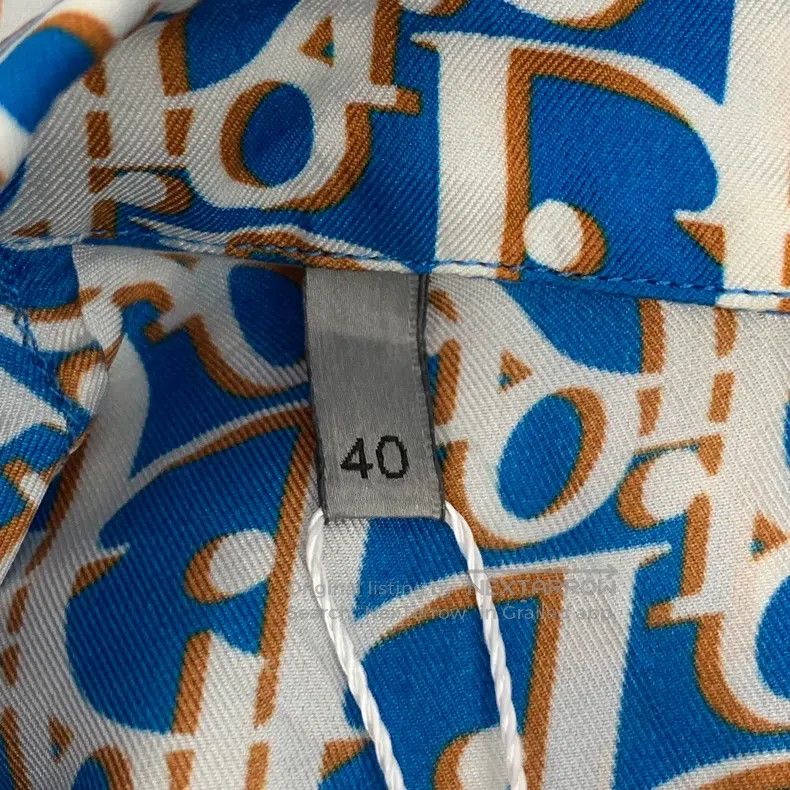 Dior Dior Blue logo jacquard full print mulberry silk lapel sin Size US XXS / EU 40 - 6 Thumbnail