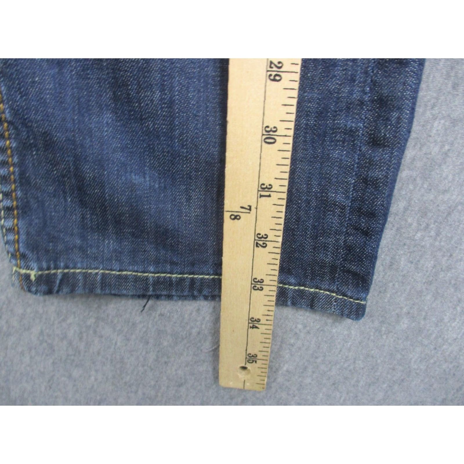 Coogi COOGI Jeans Womens 18 Blue Straight Leg Denim Gold Embellished Pockets Designer Size 40" / US 18 - 7 Thumbnail